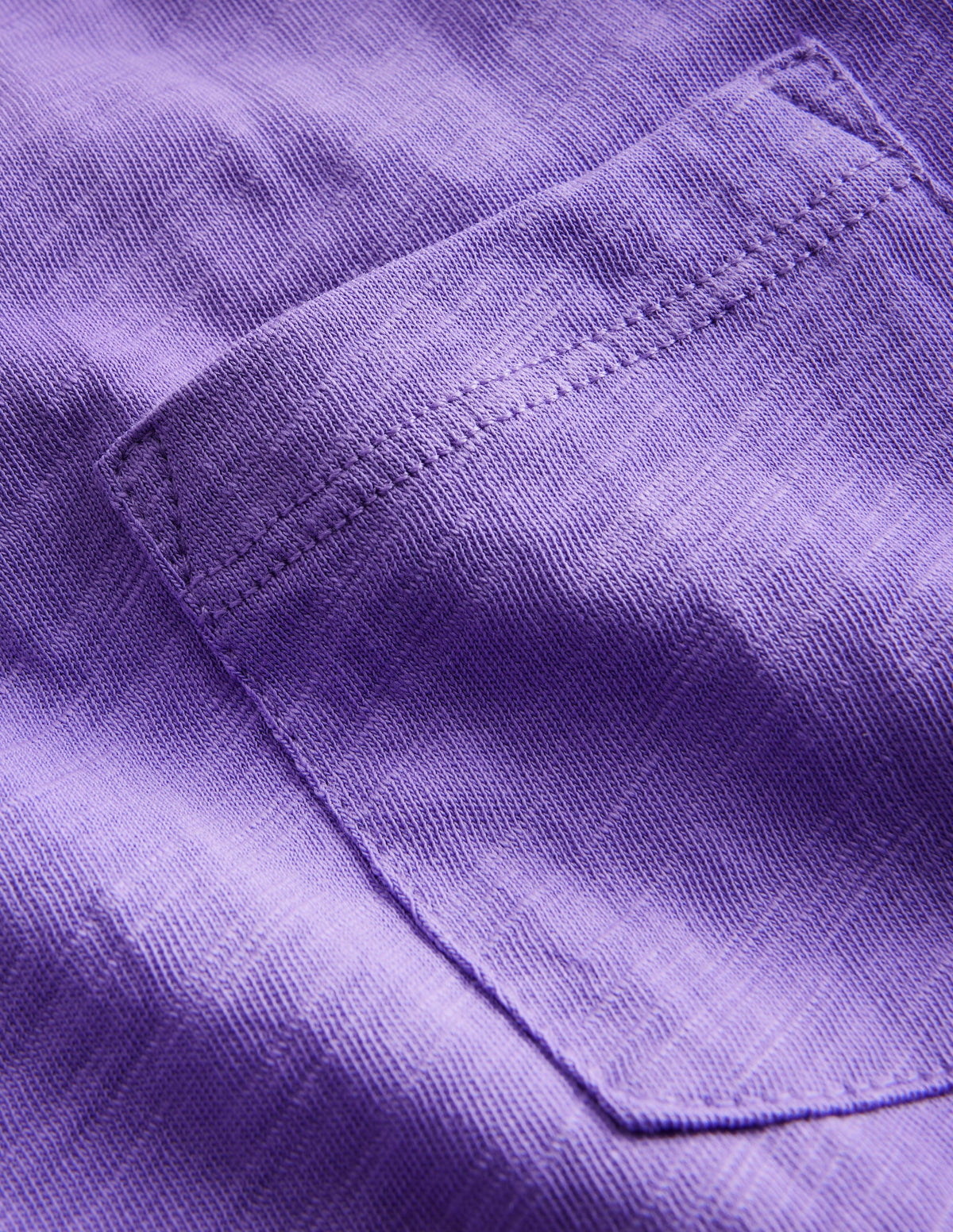 Vorgewaschenes Flammgarn-T-Shirt-Krokus-Violett - Image 3