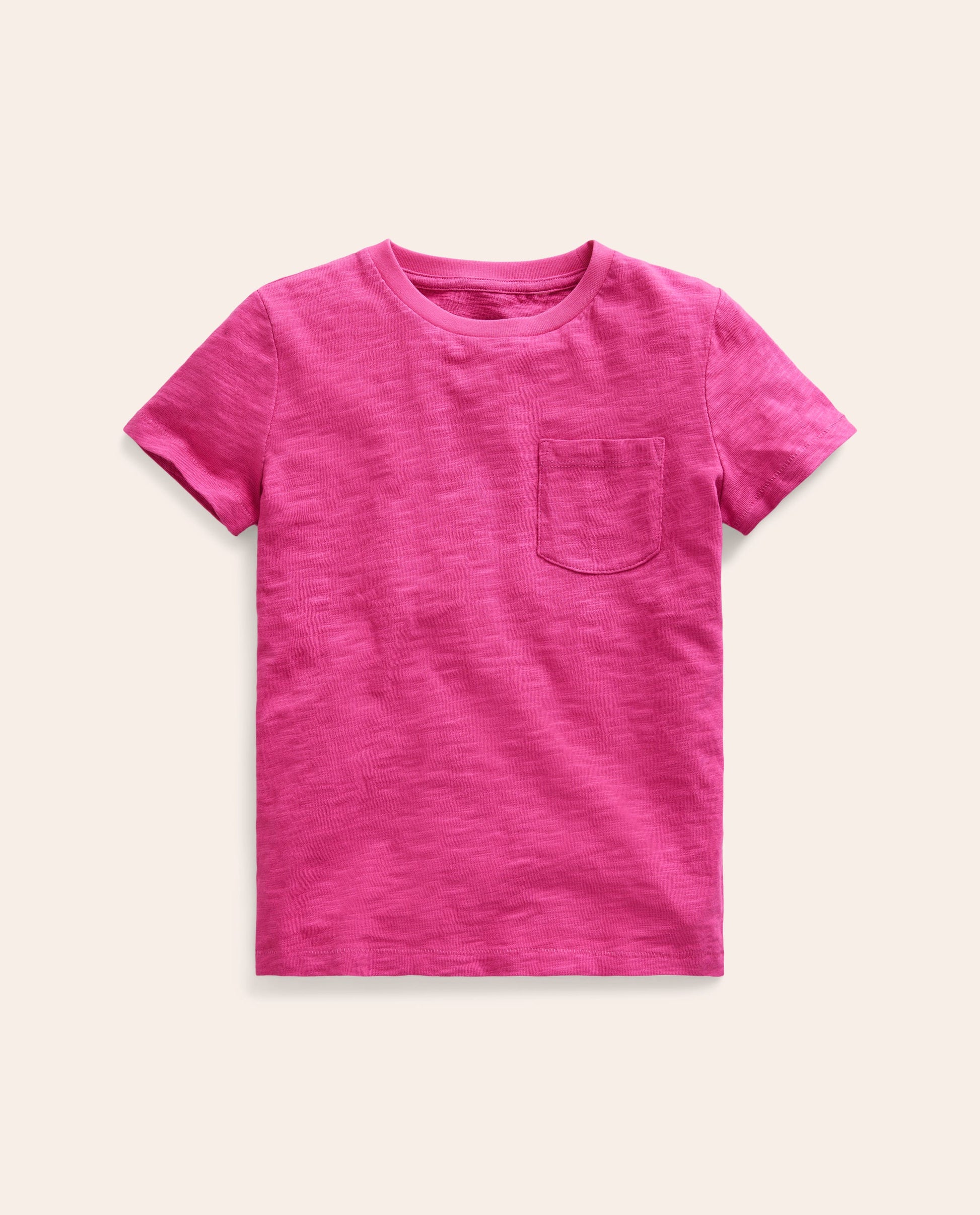 Vorgewaschenes Flammgarn-T-Shirt-Wundervolles Rosa-1