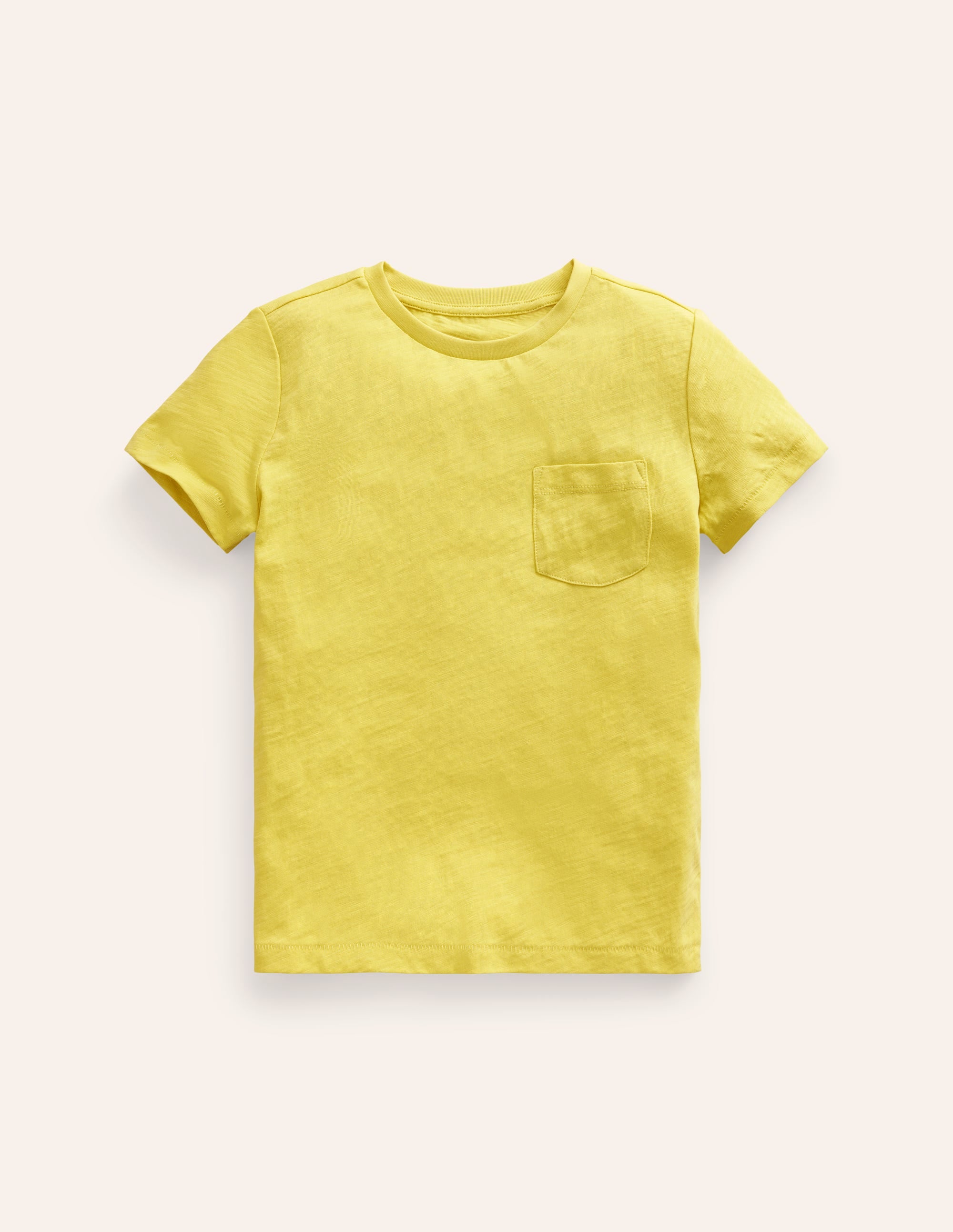 Vorgewaschenes Flammgarn-T-Shirt-Zitronenzestengelb - Image 1