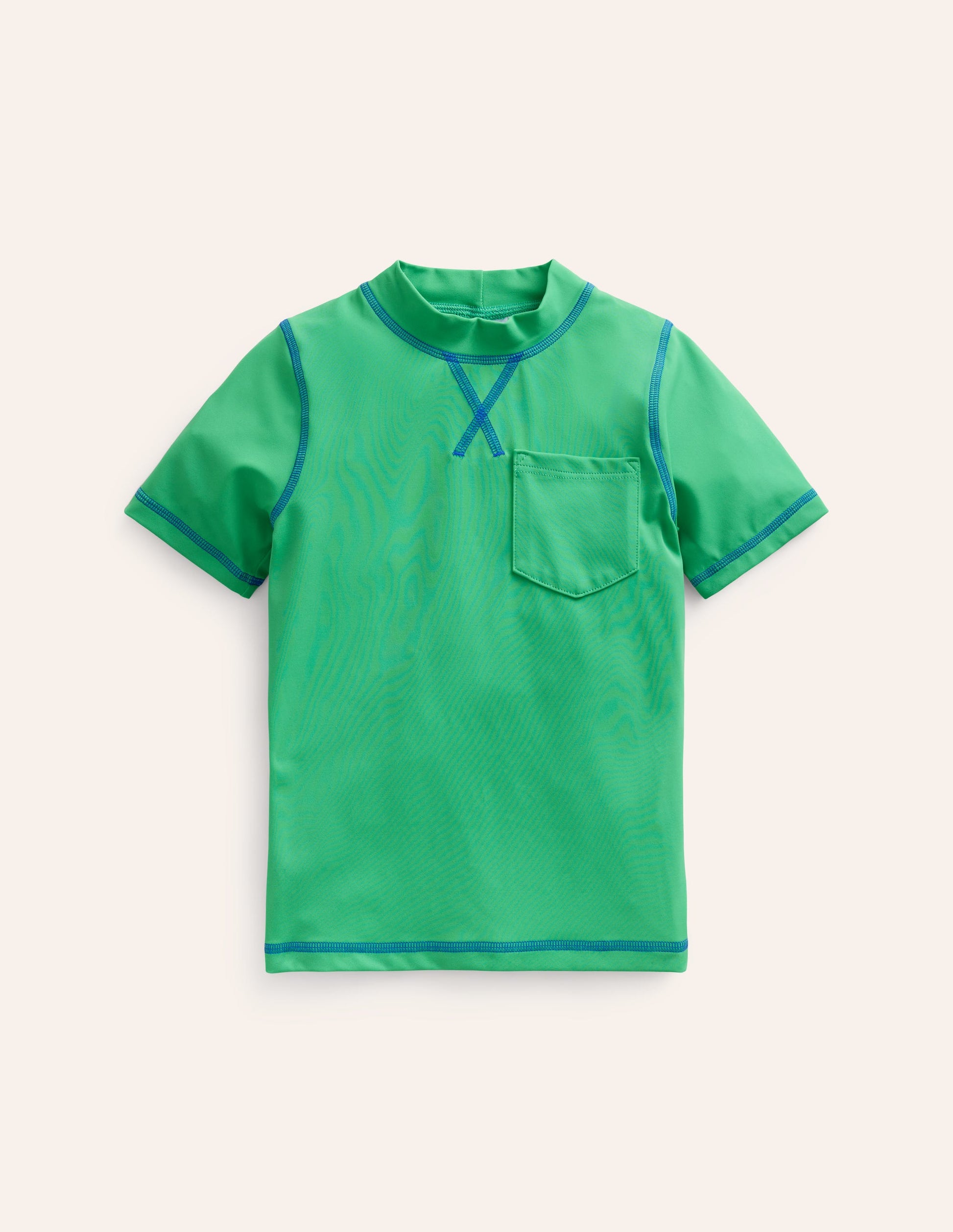 Kurzärmliges Badeshirt-Erbsengrün-1