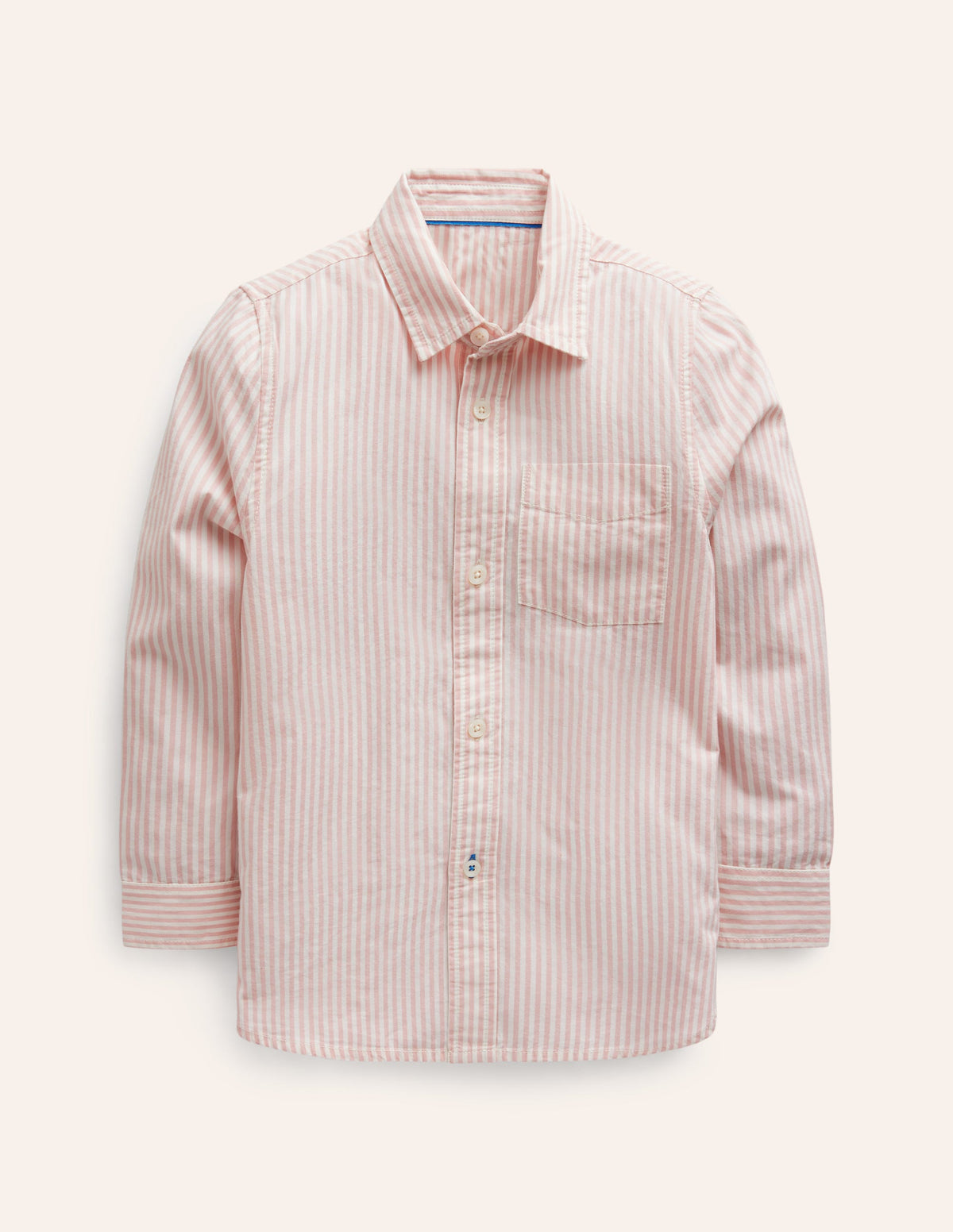 Baumwollhemd-Französisch Pink/Naturweiß gestreift - Image 1