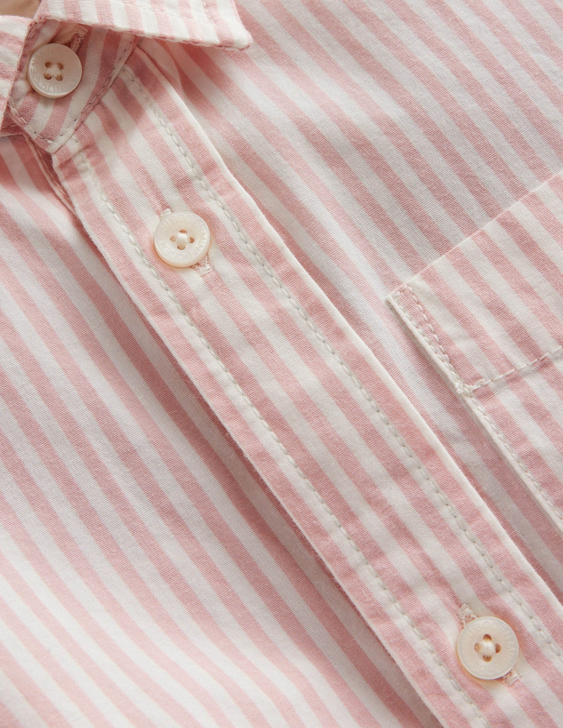 Baumwollhemd-Französisch Pink/Naturweiß gestreift-3