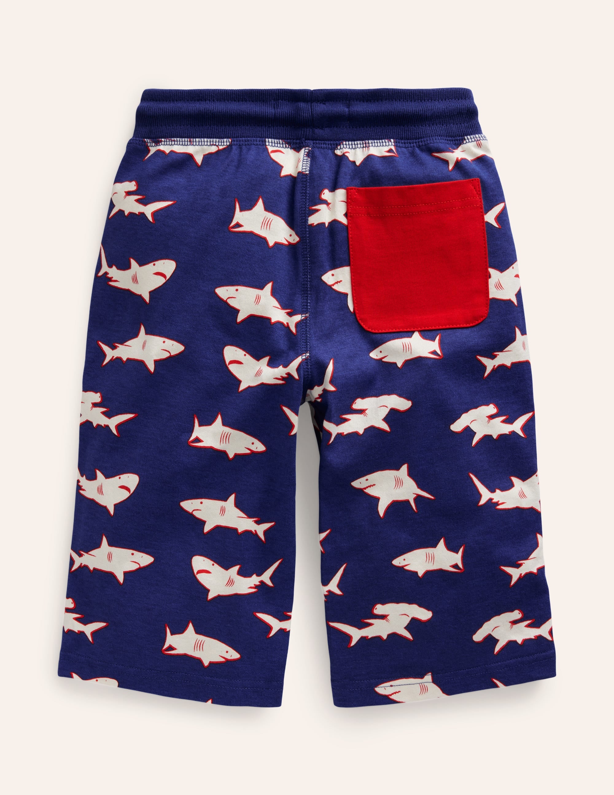 Short baggy en jersey-Requins bleu saphir - Image 2