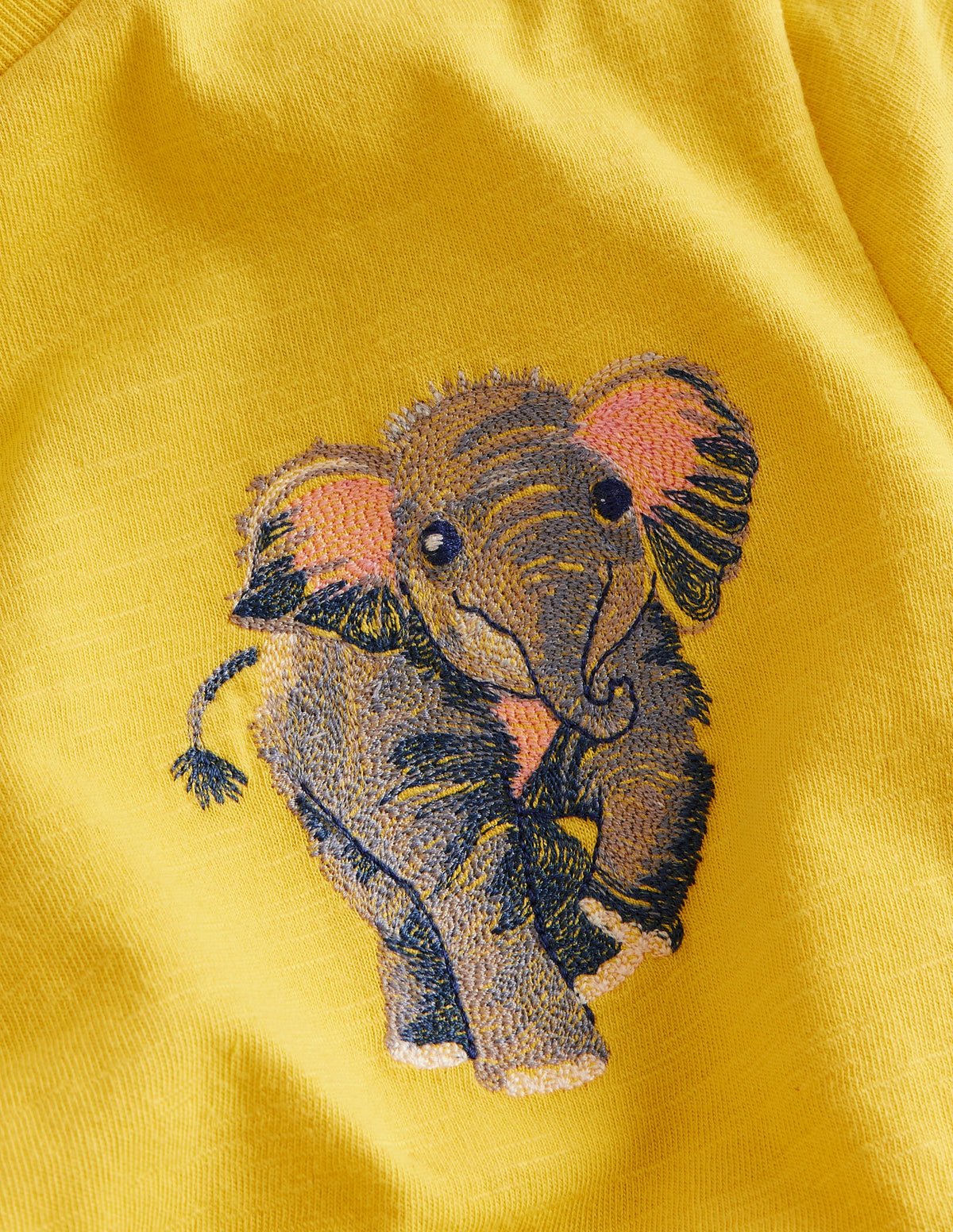 T-Shirt mit Superstitch-Logo-Zitronenzestengelb Elefant - Image 3