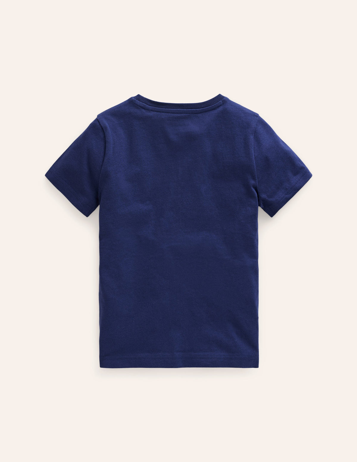 T-shirt animal à super surpiqûres-Fennec bleu marine universitaire-2