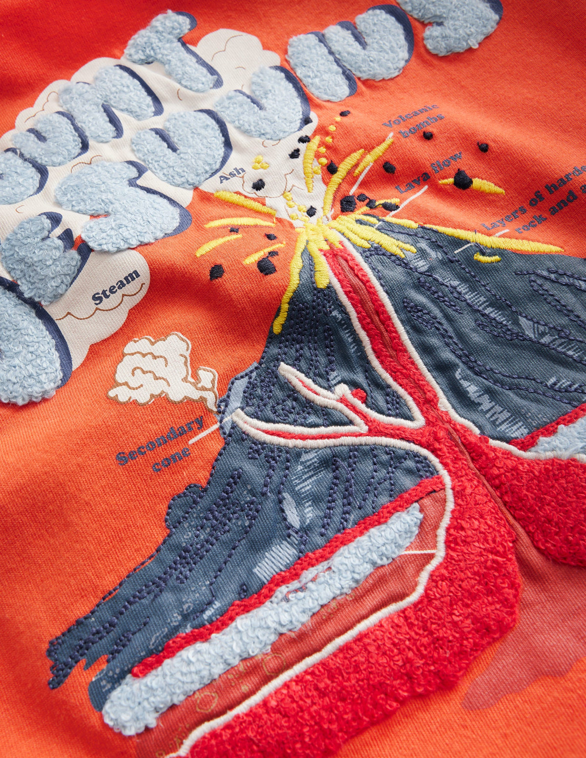 Leuchtendes, texturiertes Lern-T-Shirt-Feuer Opal Orange Vulkan - Image 3