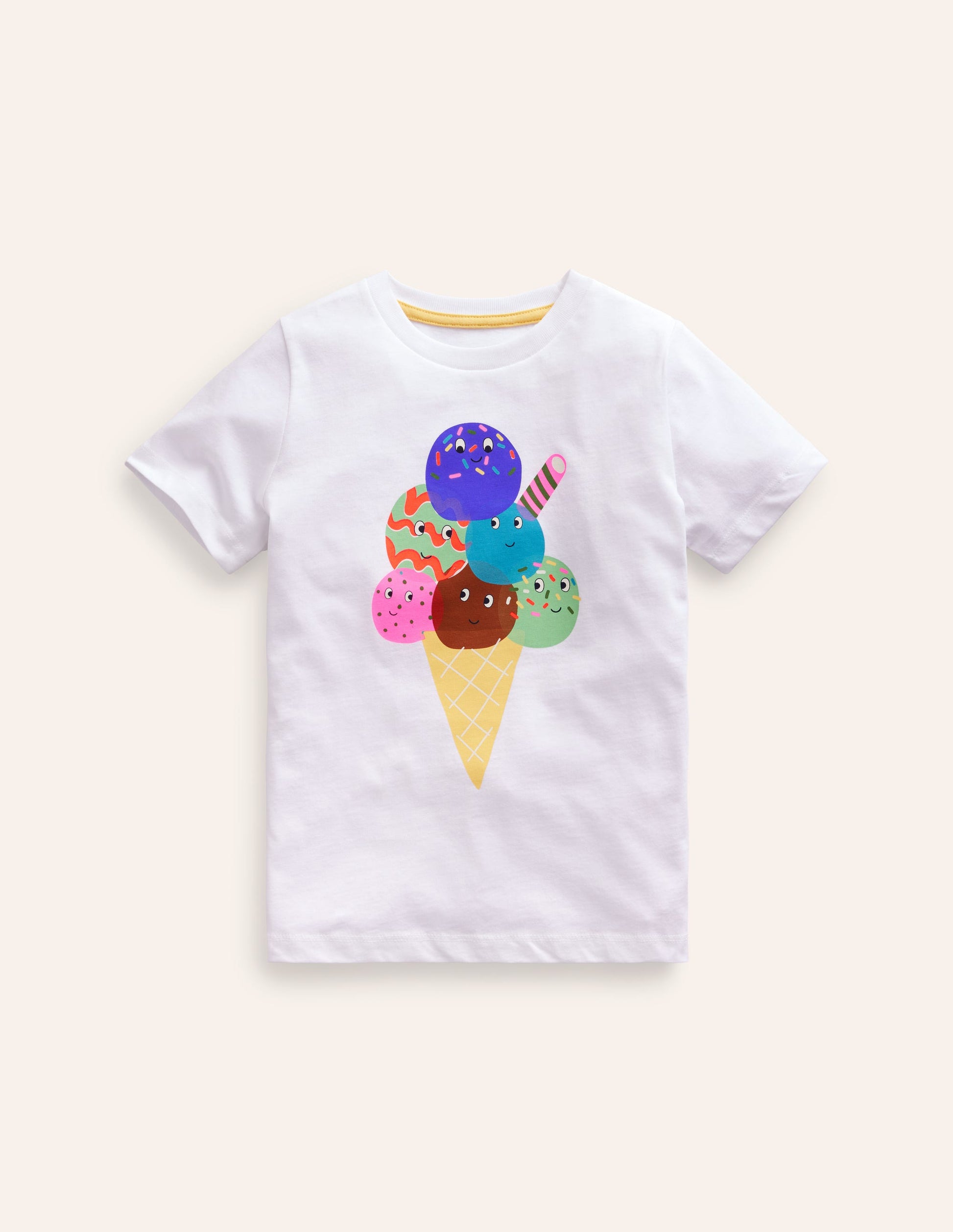 Eiscreme-T-Shirt-Weiß Eiscreme-1