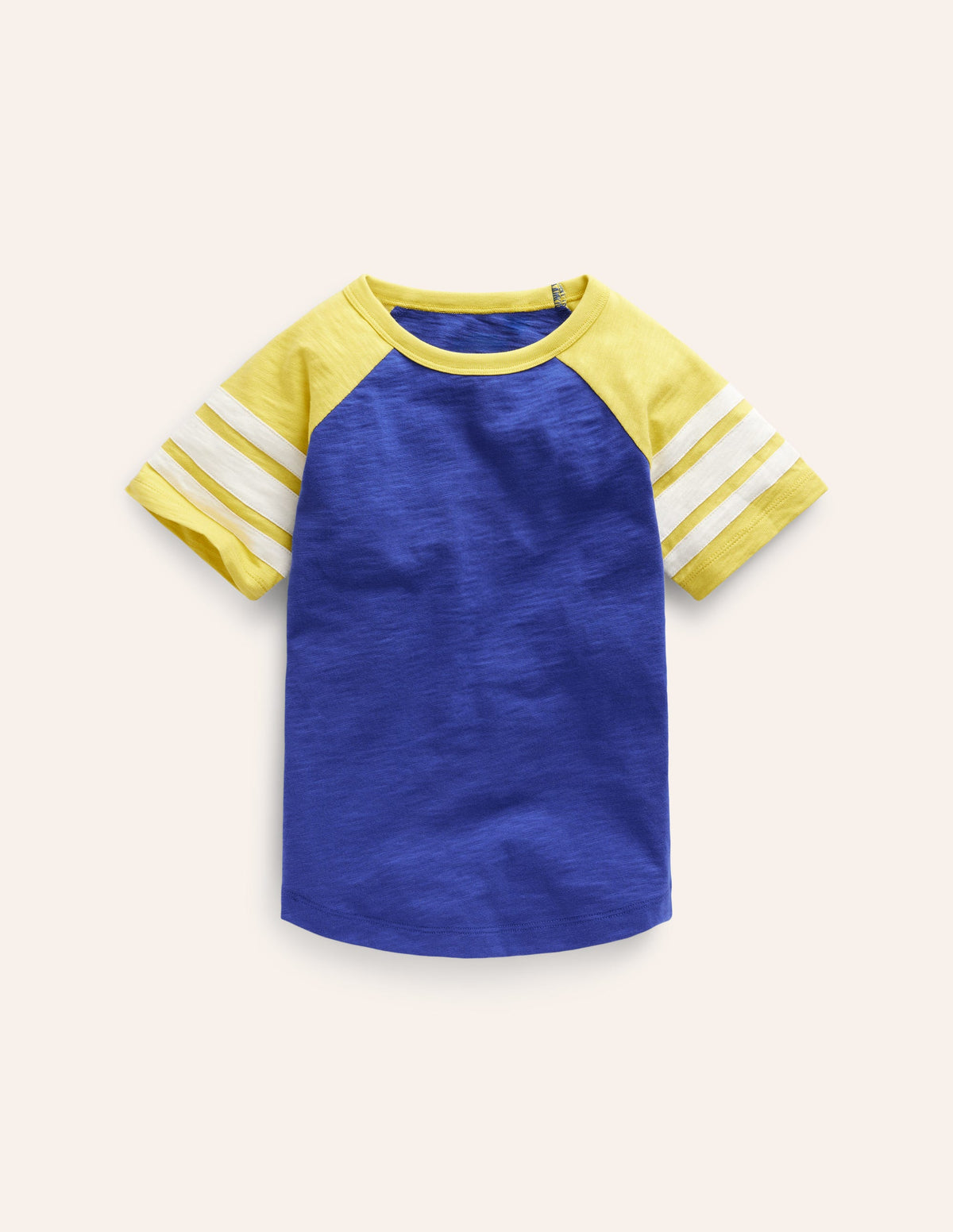 Kurzärmliges T-Shirt mit Raglan-Ärmeln-Blaureiher/Stachelbeergelb - Image 1
