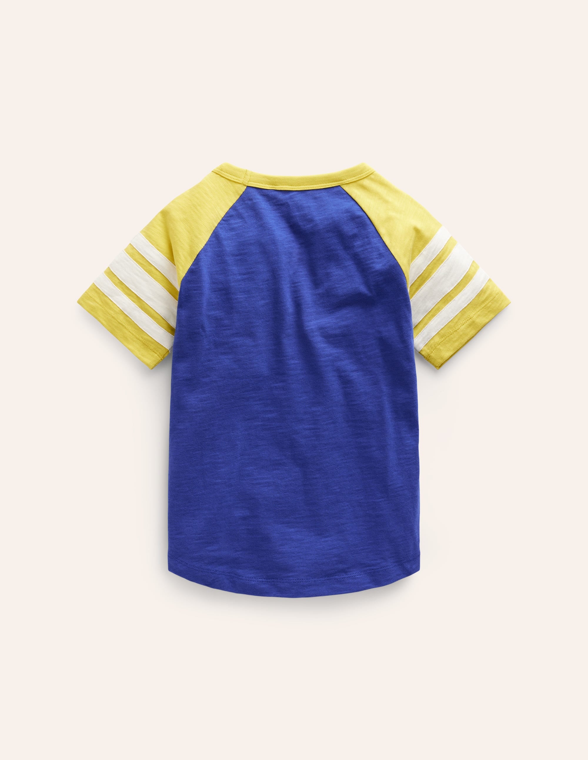 Kurzärmliges T-Shirt mit Raglan-Ärmeln-Blaureiher/Stachelbeergelb - Image 2