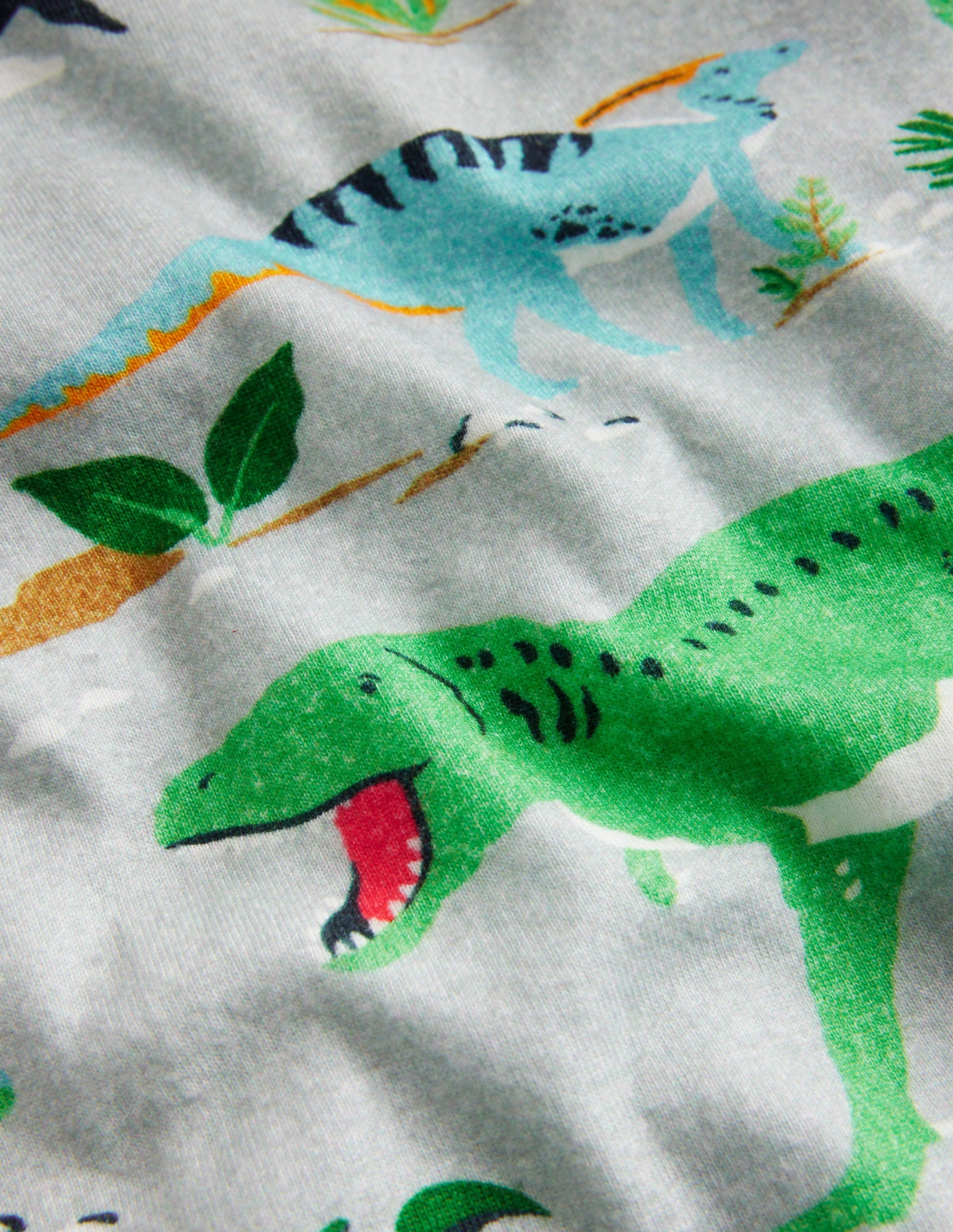 Kuscheliger, kurzer Schlafanzug-Schiefergrau Jurassic-3