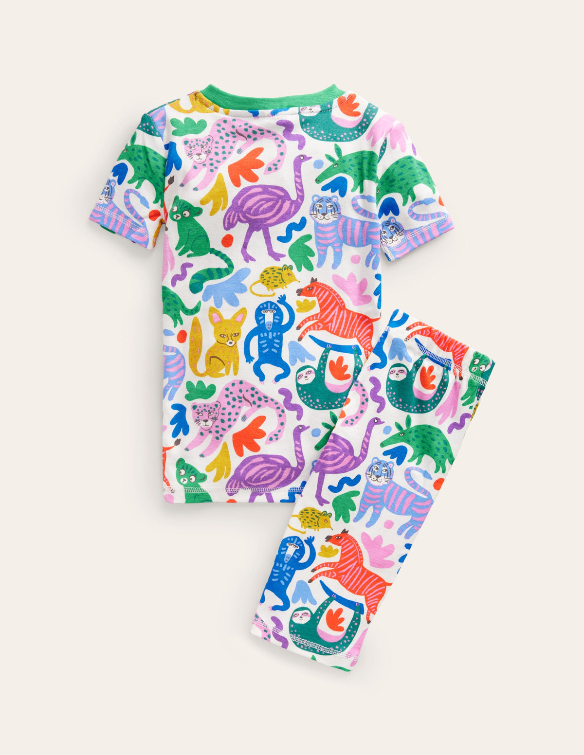 Snug Short John Pyjamas-Multi Safari Friends - Image 2