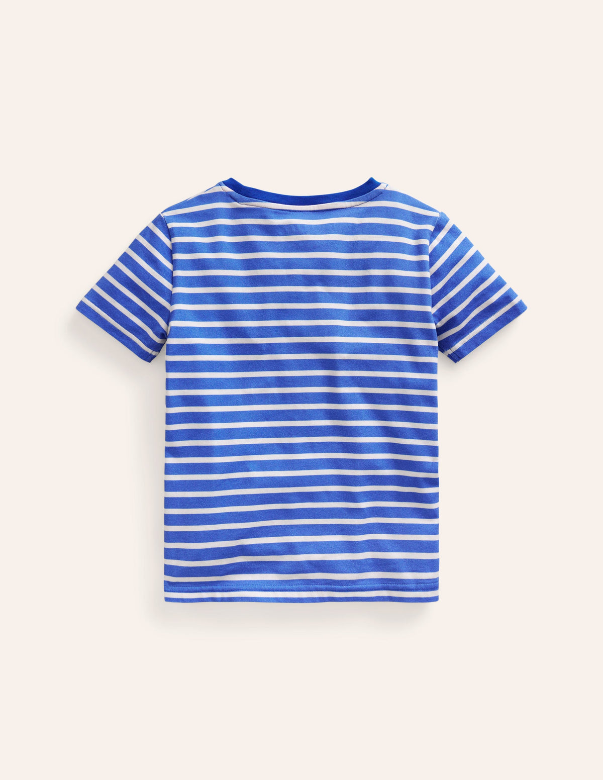 Texturiertes T-Shirt mit Applikationen-Tiefblau/Naturweiß Hühner-2