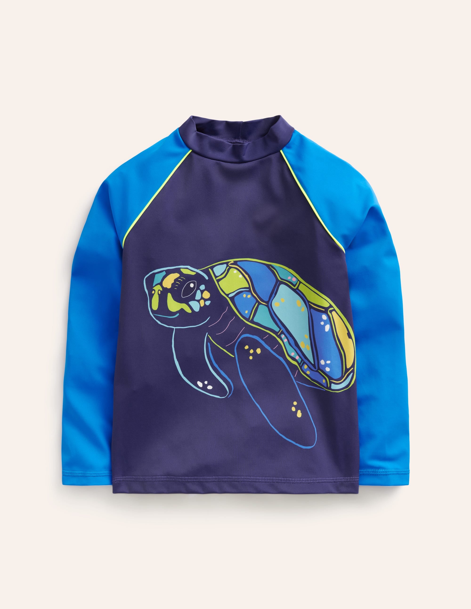 Haut de plage à logo-Bleu tortue - Image 1
