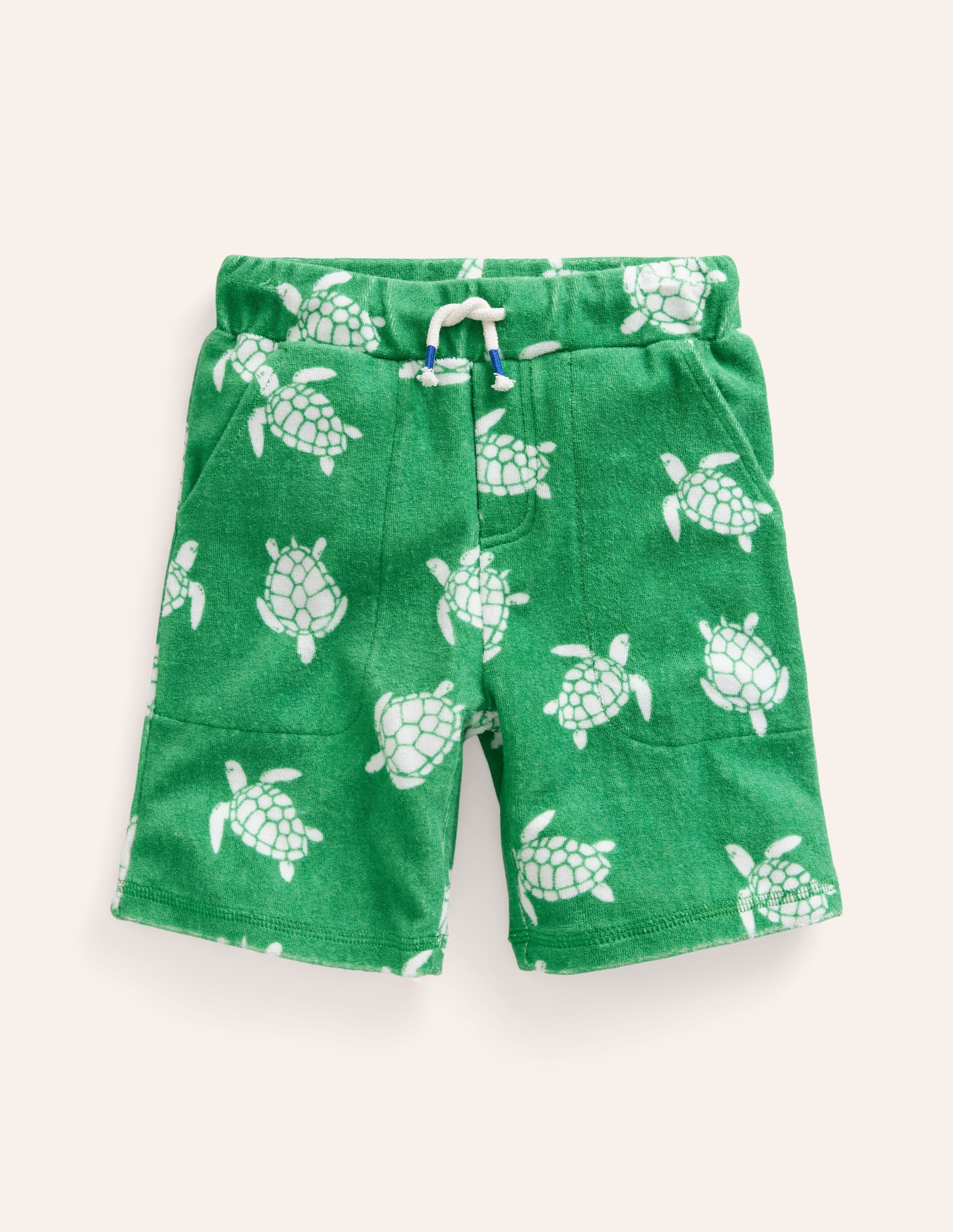 Frottee-Shorts-Erbsengrün - Image 1