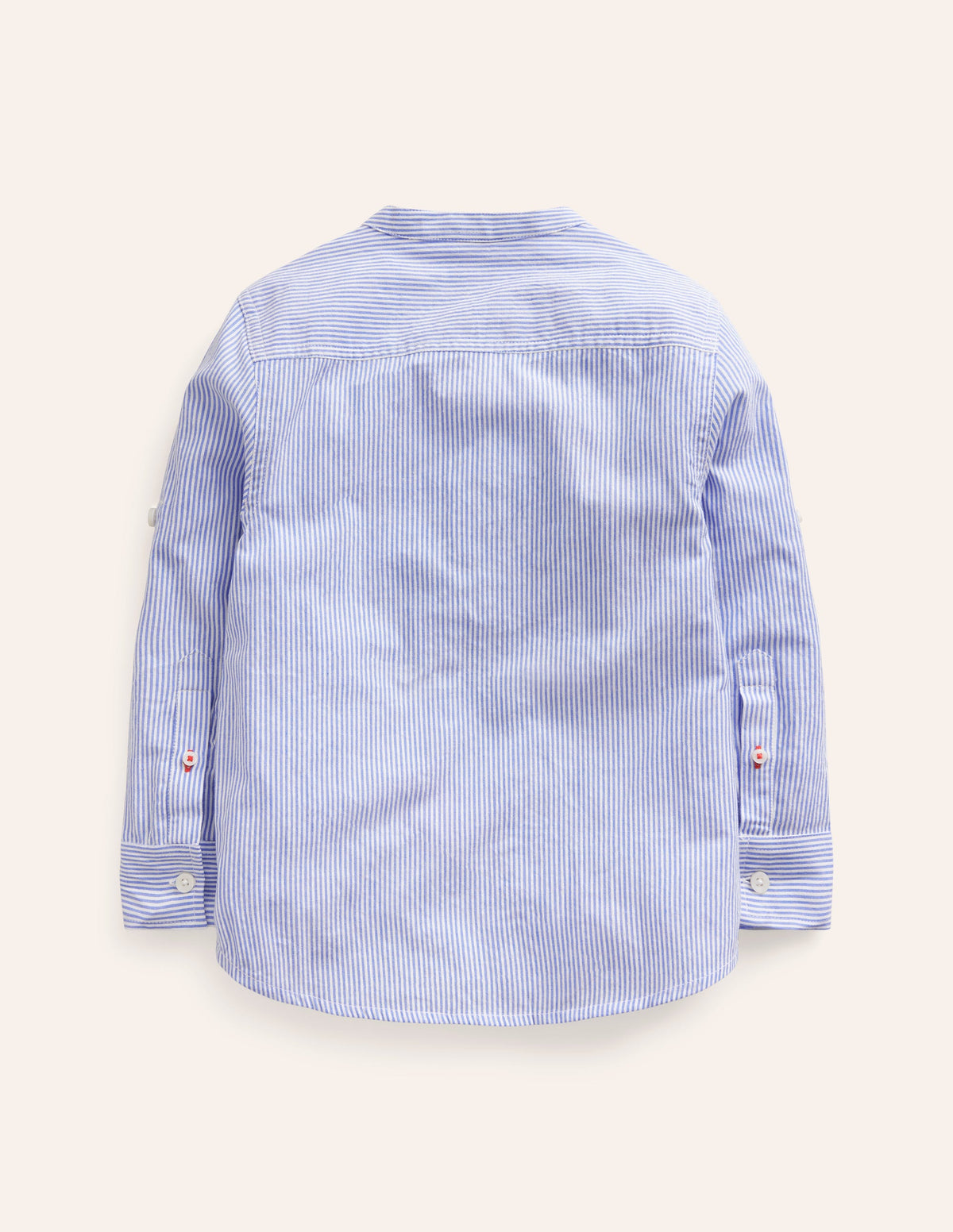 Chemise à col grand-père-Rayé bleu saphir - Image 2