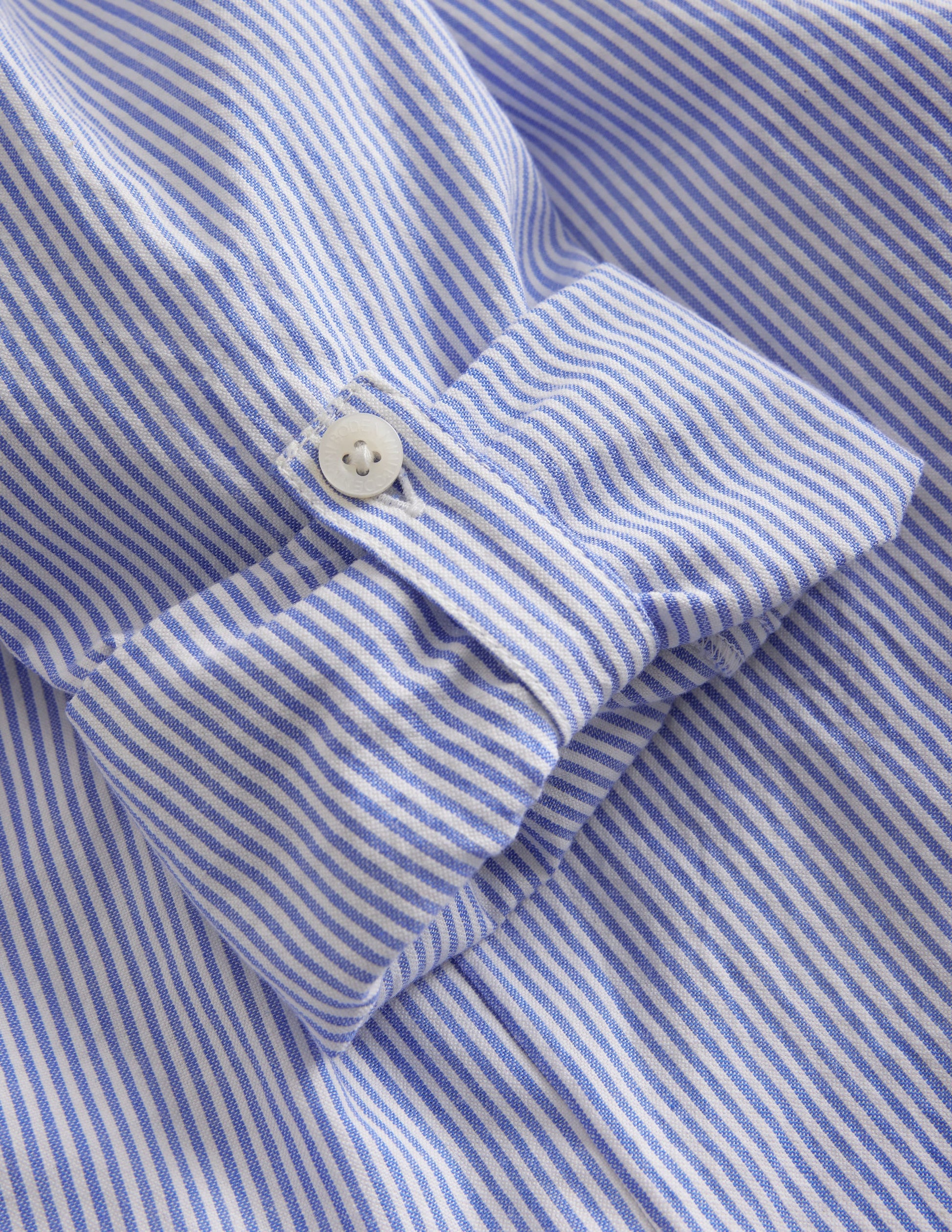 Chemise à col grand-père-Rayé bleu saphir-3