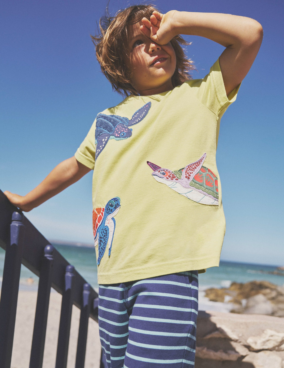 T-Shirt mit großen Tierapplikationen-Brausegelb Schildkröten - Image 4