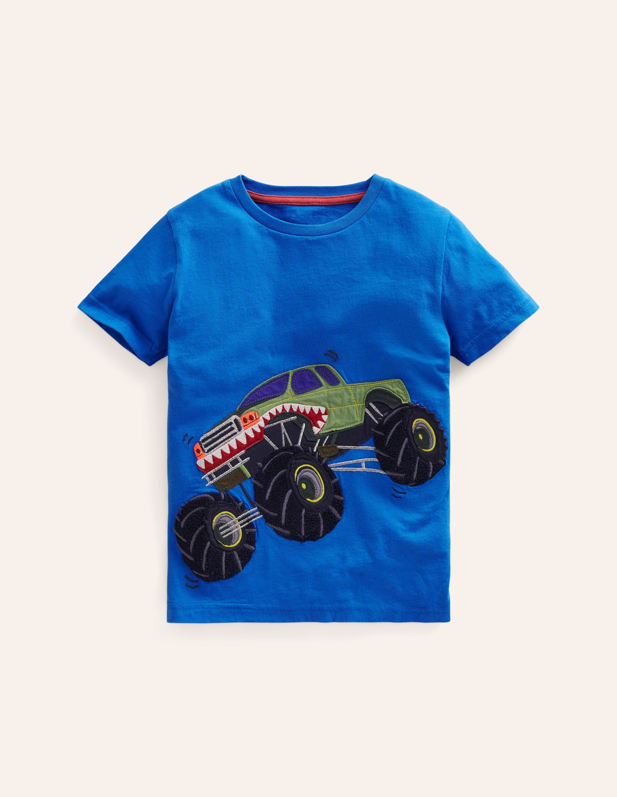 T-shirt à motif monster truck-Truck bleu œuf de cane - Image 1