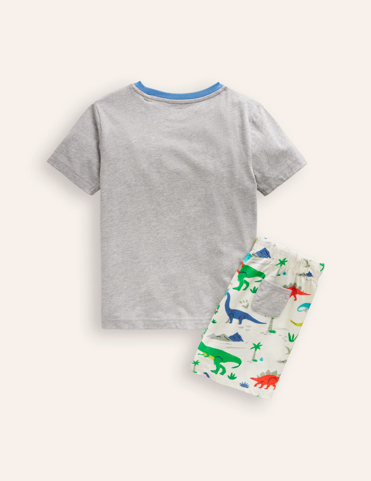 Lustiges Spielset aus Jersey-Grau Meliert/ Dinosaurier - Image 2