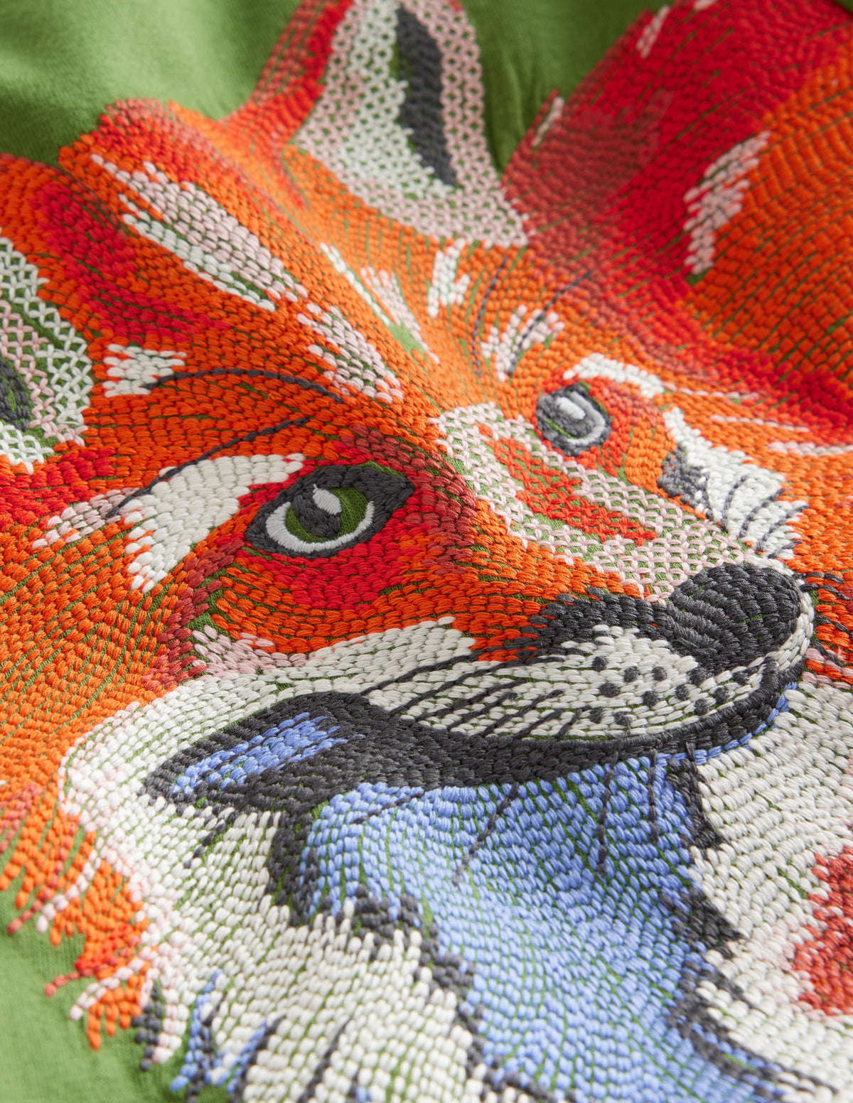 T-Shirt mit Superstitch-Design-Blattgrün Fuchs-3