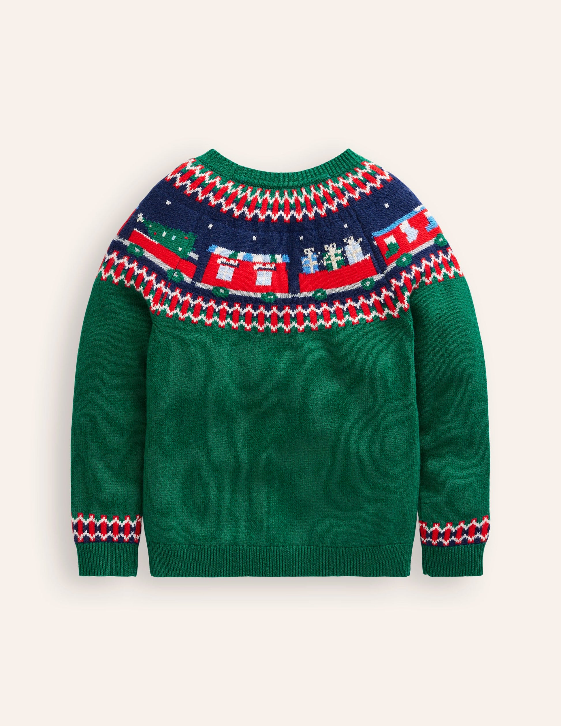 Fair-Isle-Pullover-Juwelengrün Zug-4