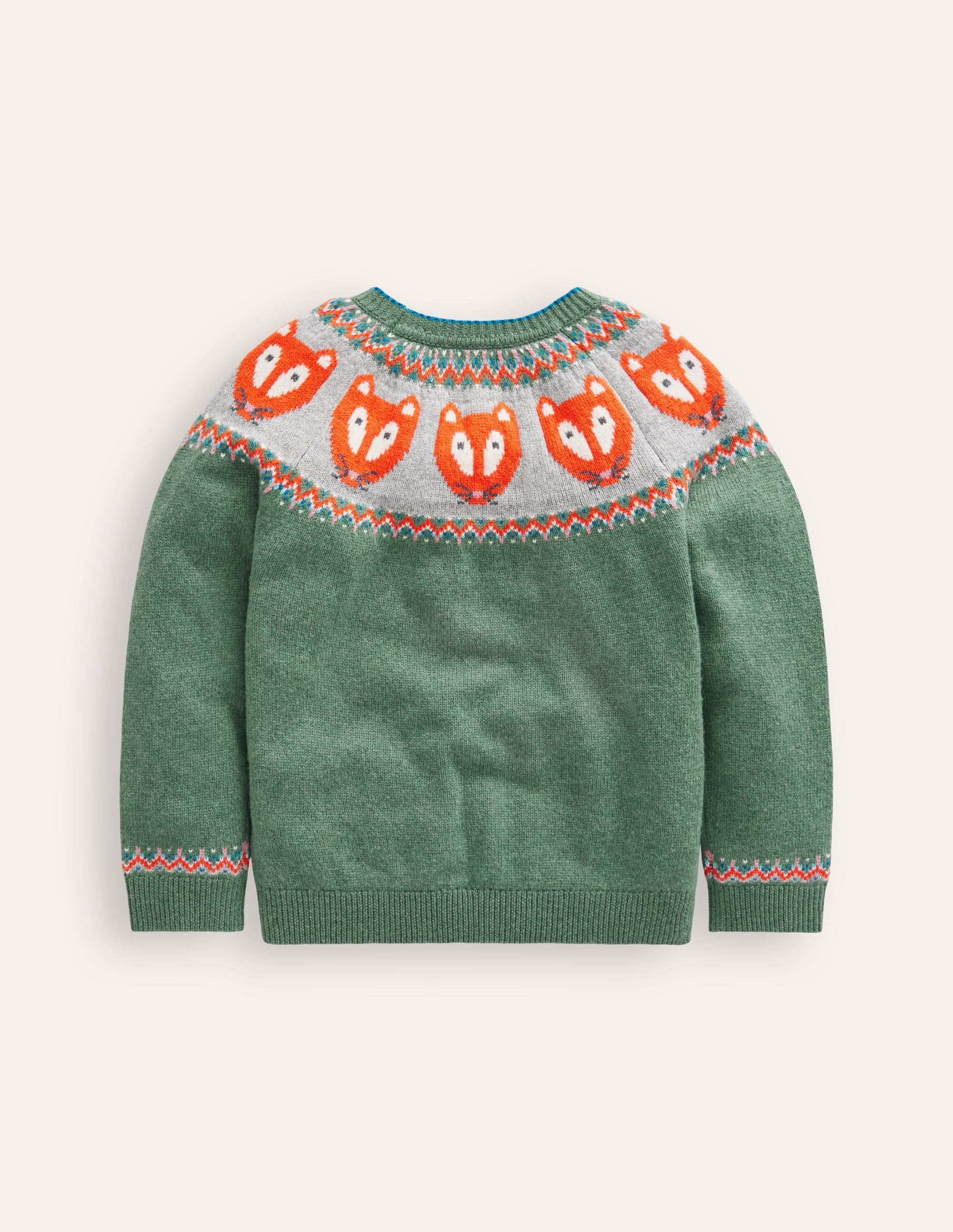 Pull motif jacquard-Vert épicéa chiné - Image 2