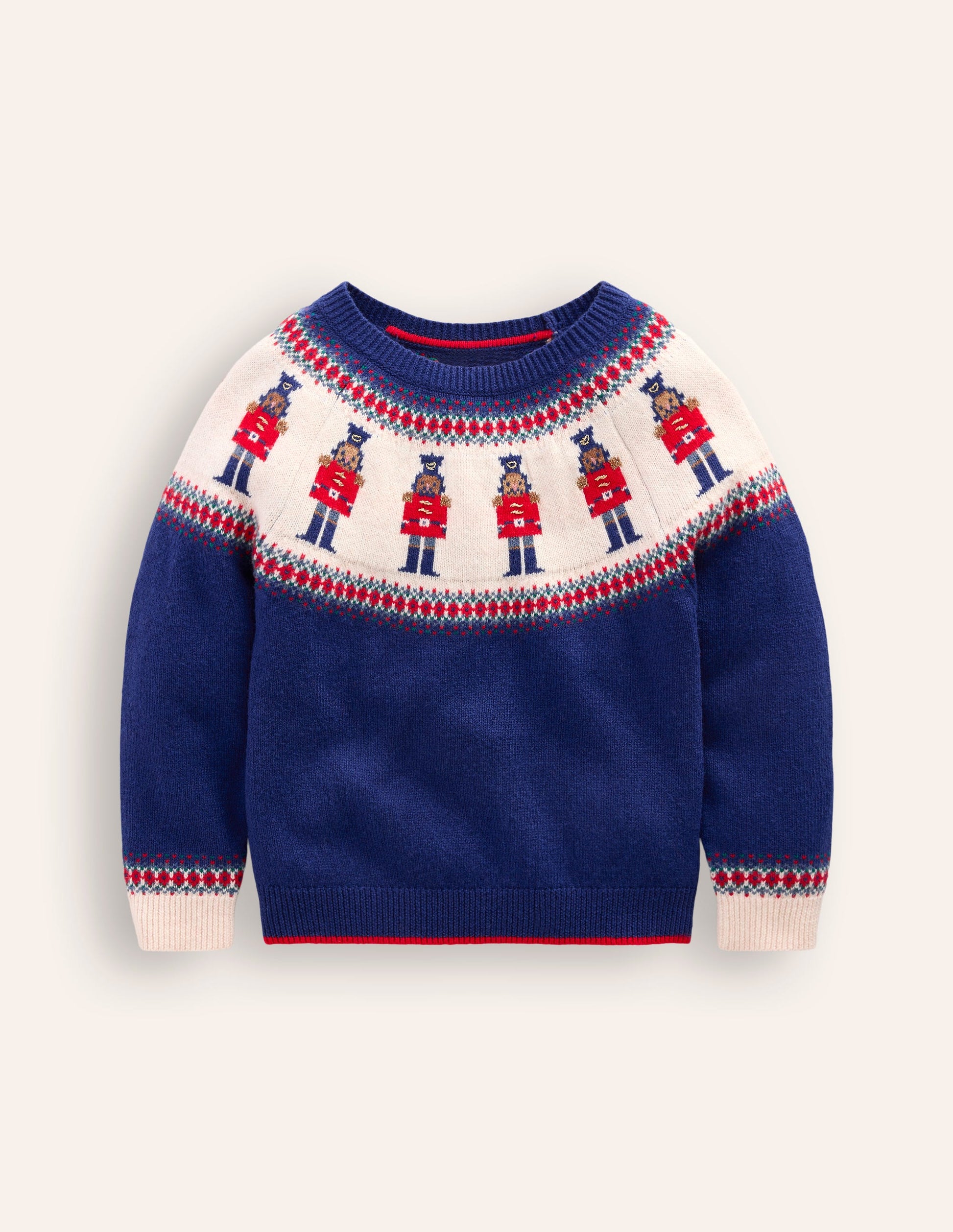 Fair-Isle-Pullover-Marineblau Nussknacker-2