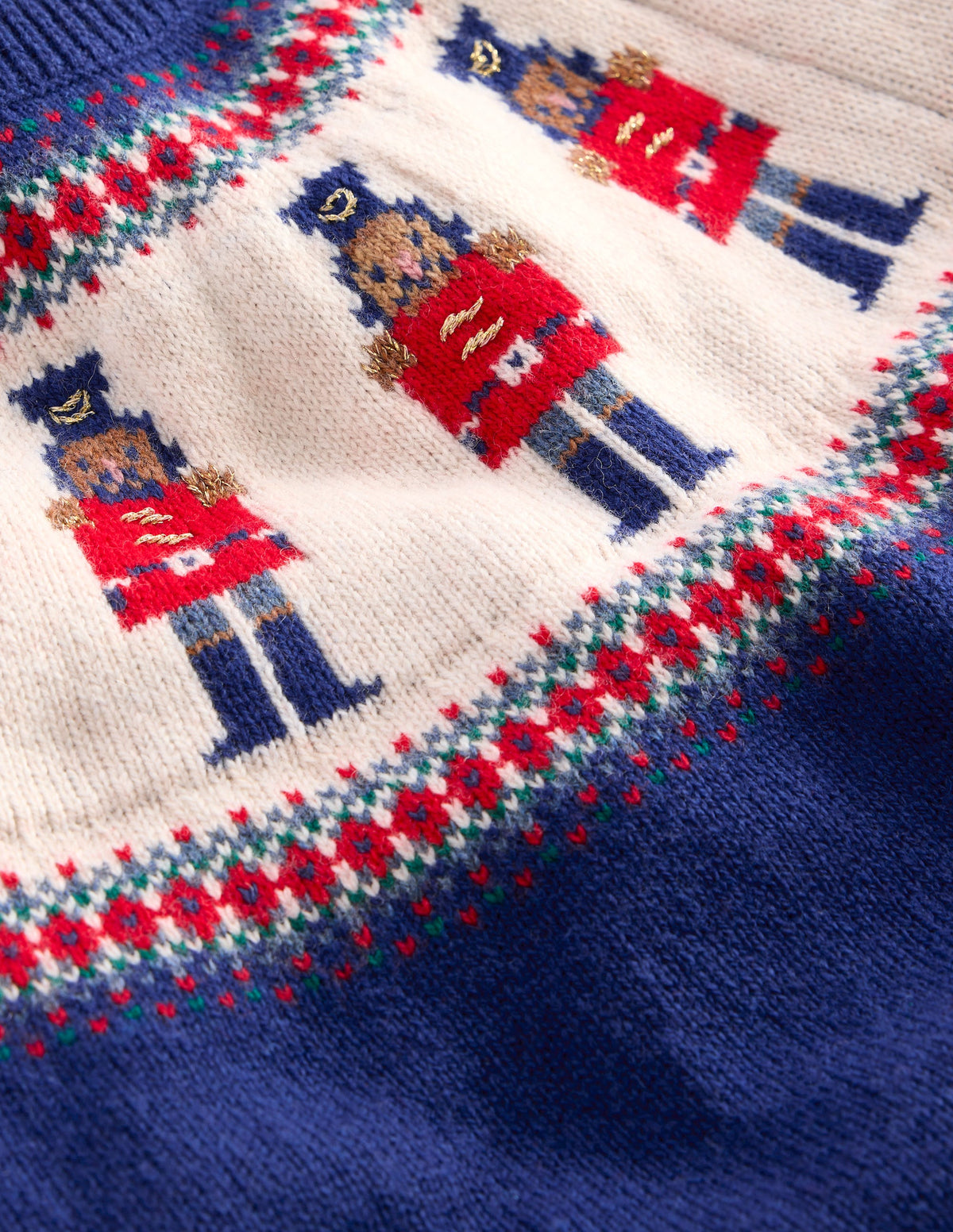 Fair-Isle-Pullover-Marineblau Nussknacker-4