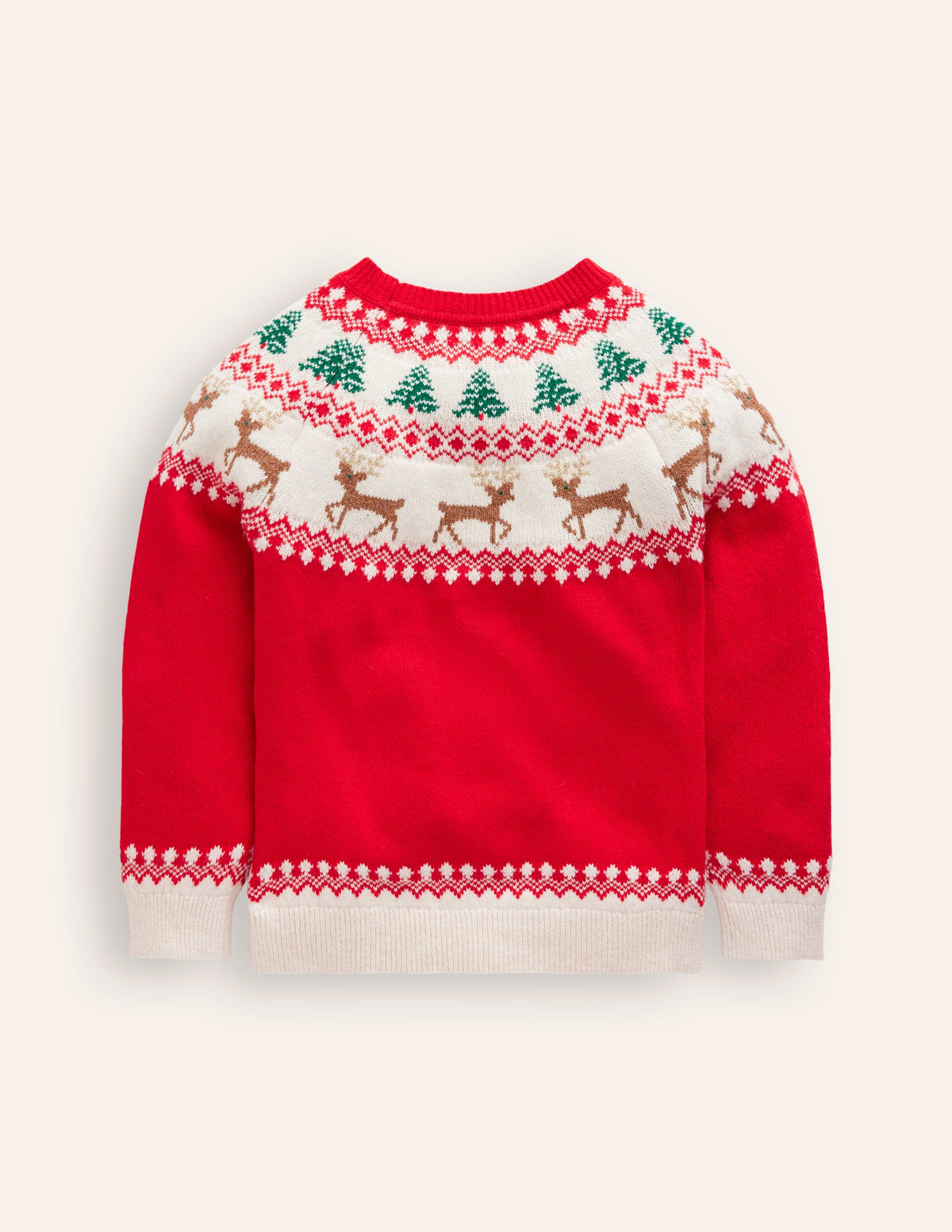 Pull motif jacquard-Renne rouge coquelicot - Image 2