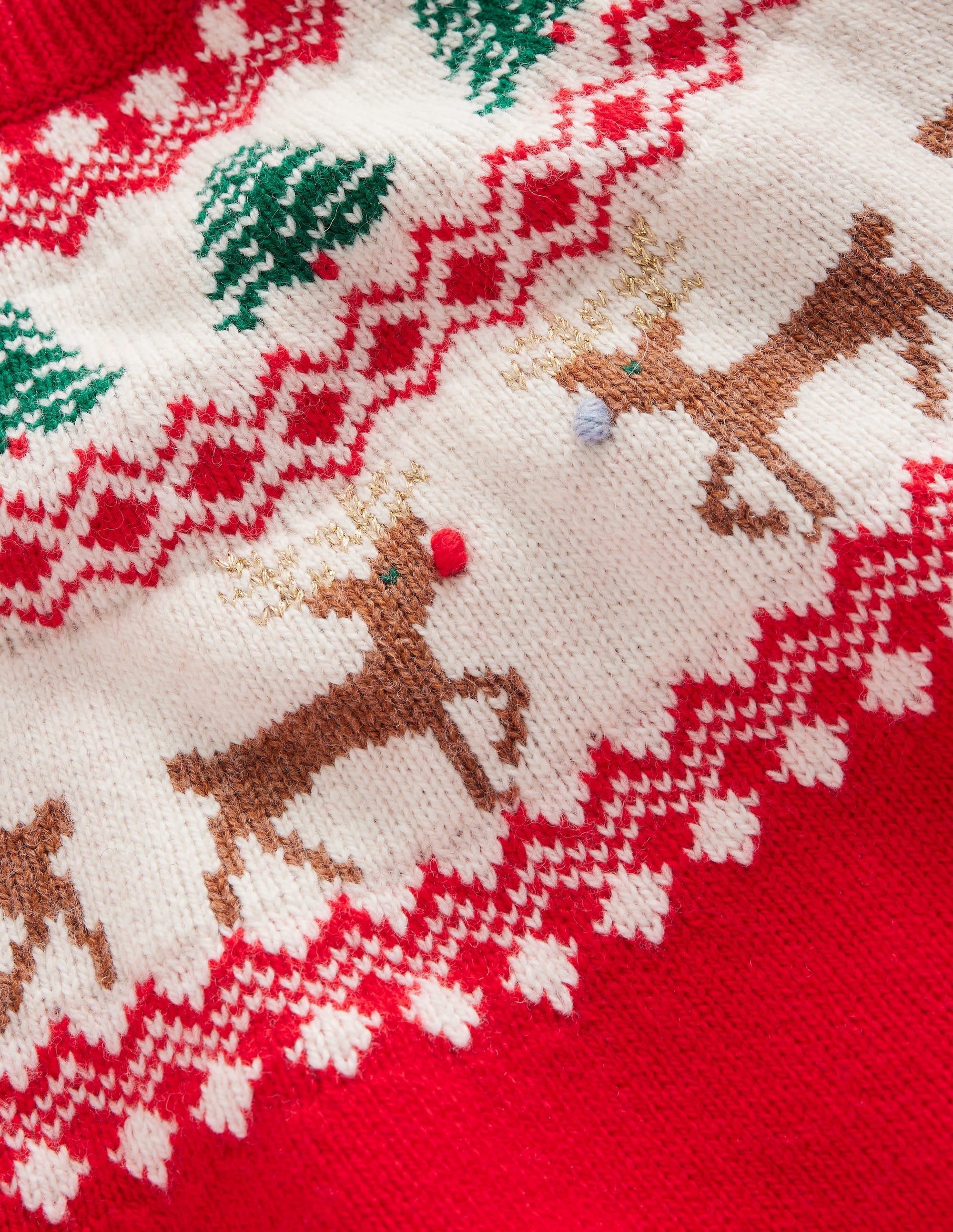 Pull motif jacquard-Renne rouge coquelicot - Image 3