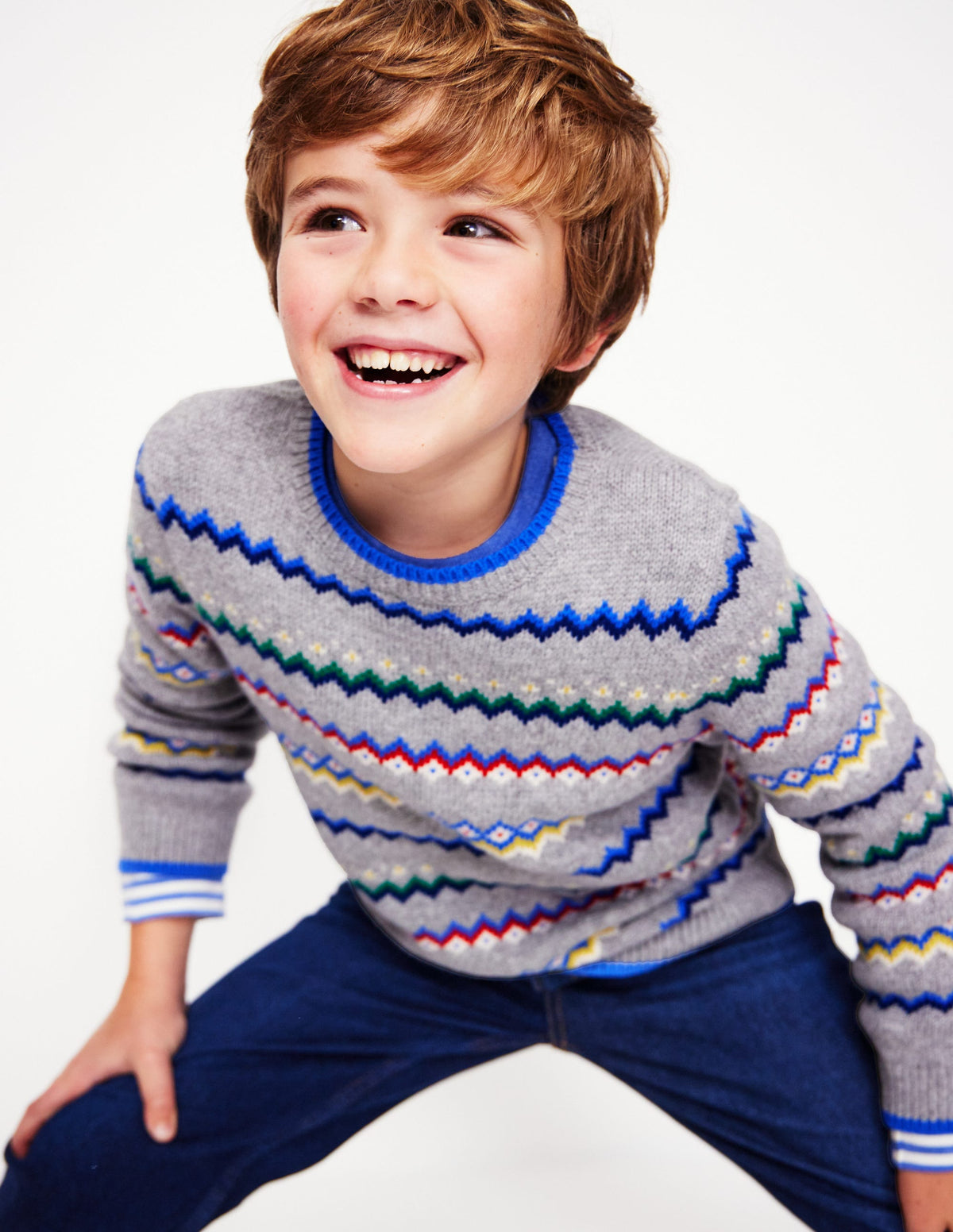 Fair Isle Jumper-Grey Marl - Image 2