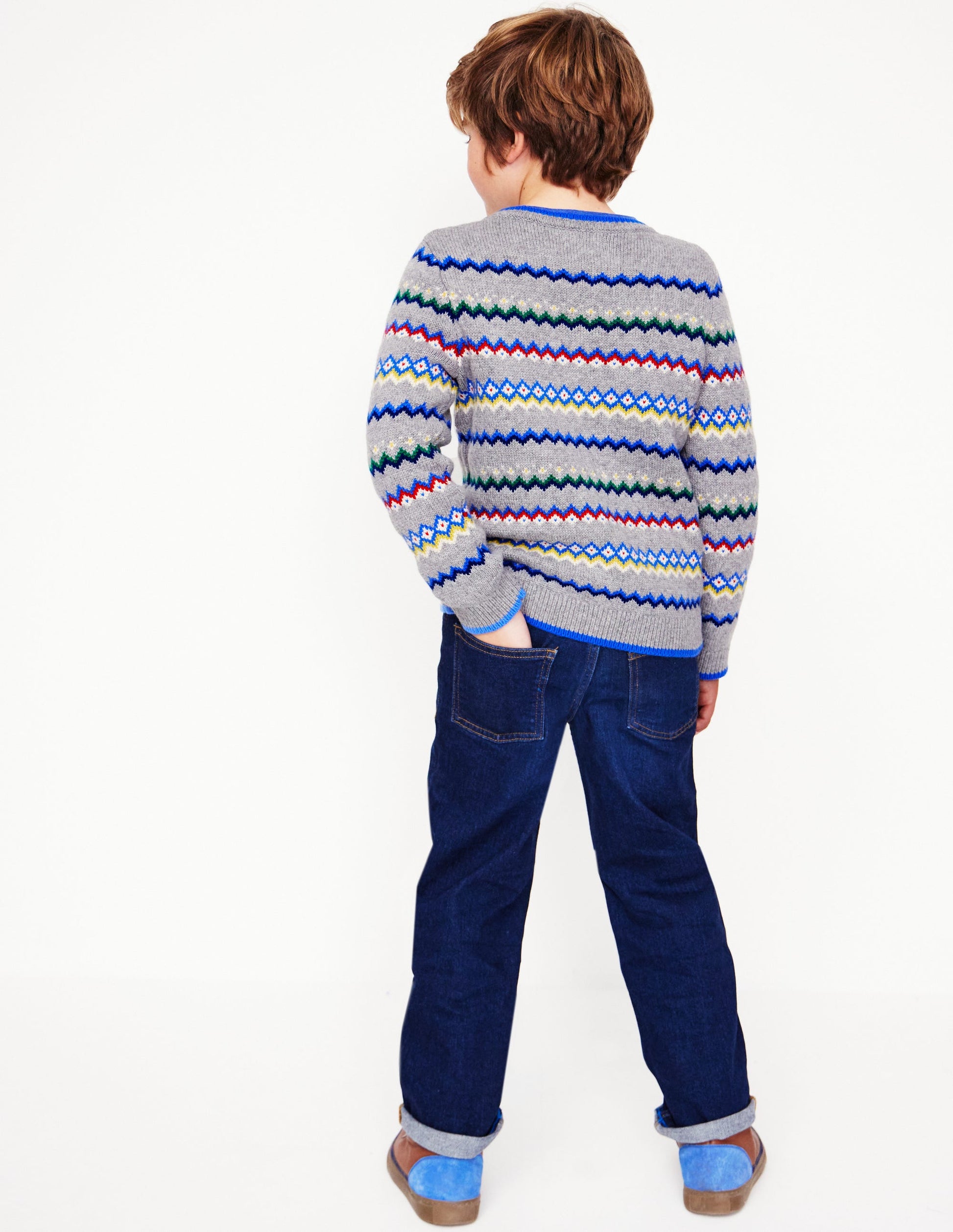 Fair Isle Jumper-Grey Marl-3