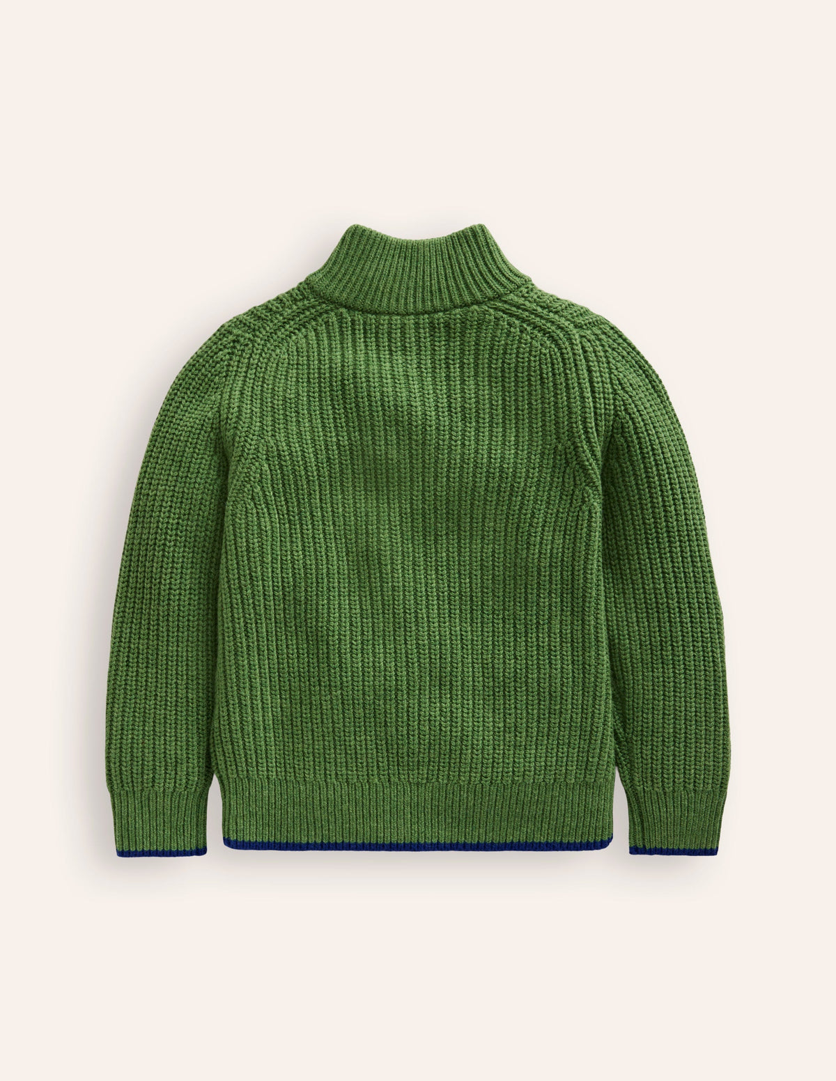 Klassischer Pullover mit halblangem Reißverschluss-Leguangrün - Image 2