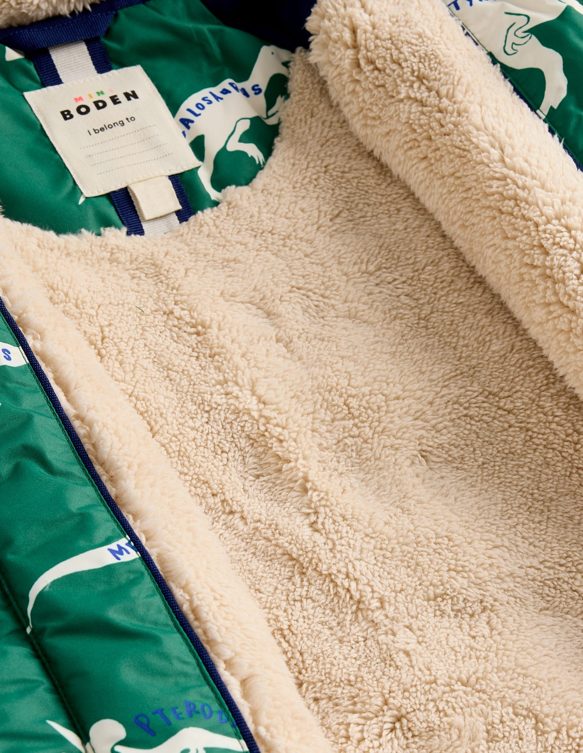 Sherpa Lined Anorak-Spruce Green Dino-5