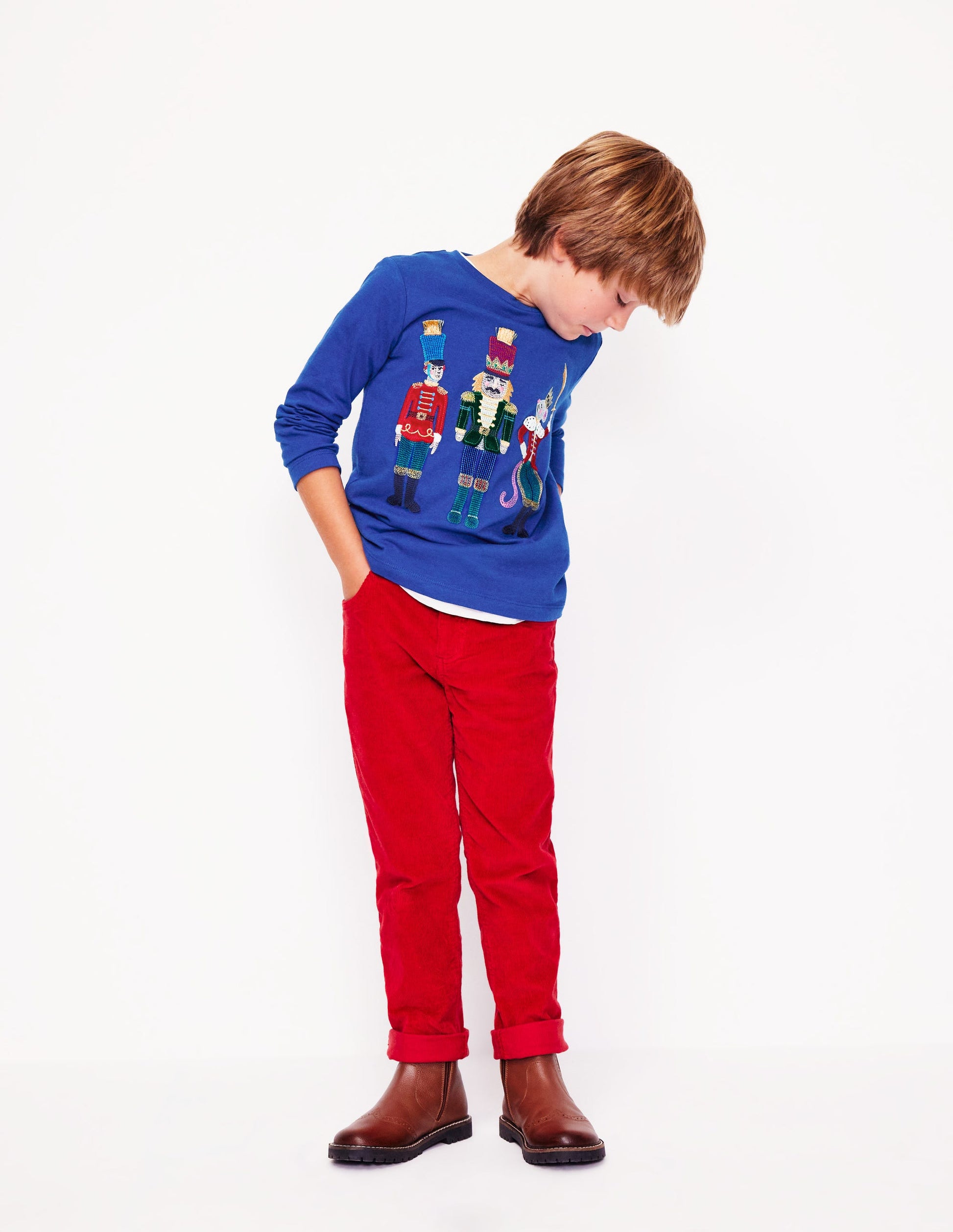 Fun Superstitch Grid T-Shirt-Sapphire Blue-1