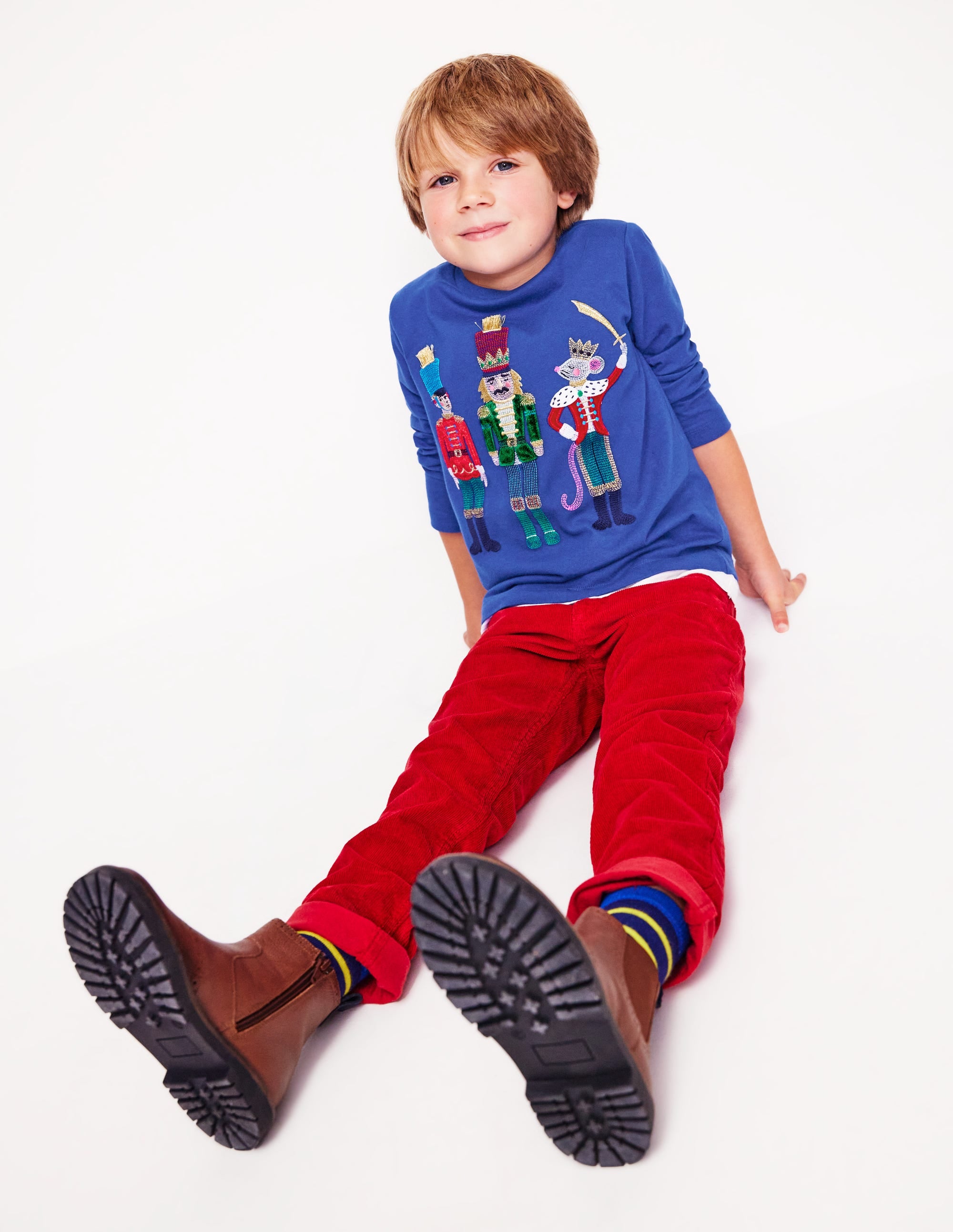 Fun Superstitch Grid T-Shirt-Sapphire Blue - Image 3