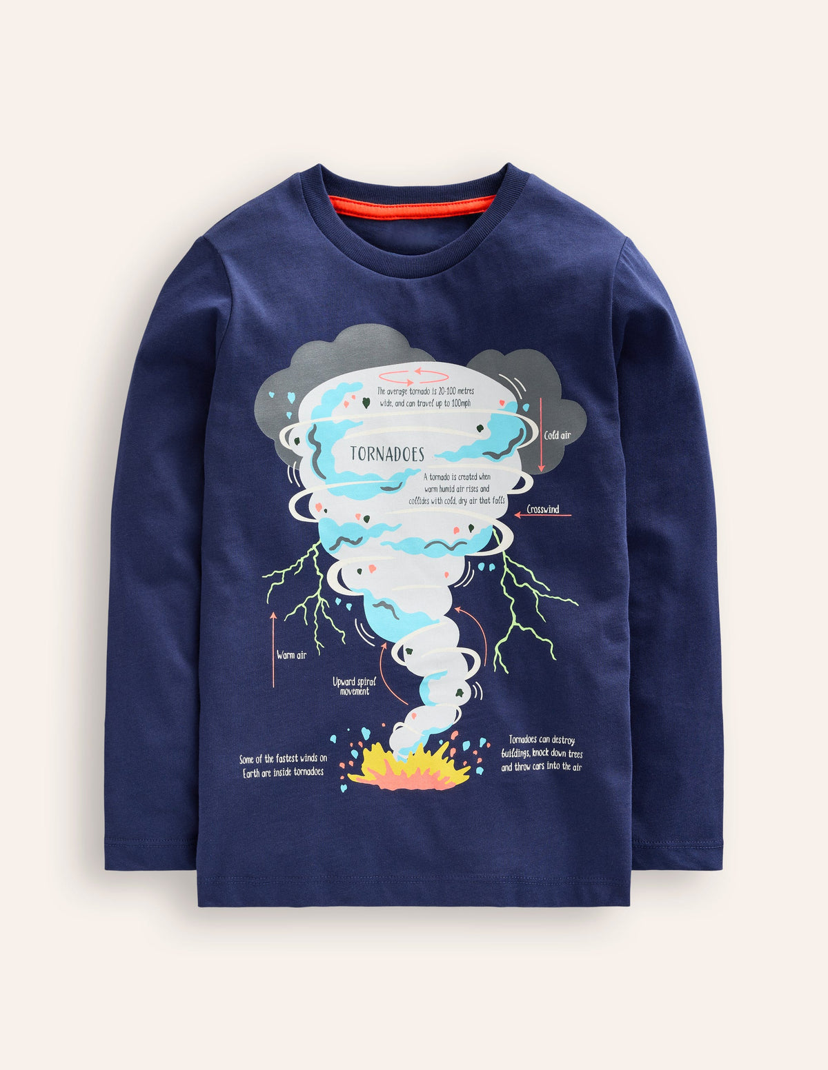 Glow-In-The-Dark T-Shirt-College Navy Tornado - Image 1