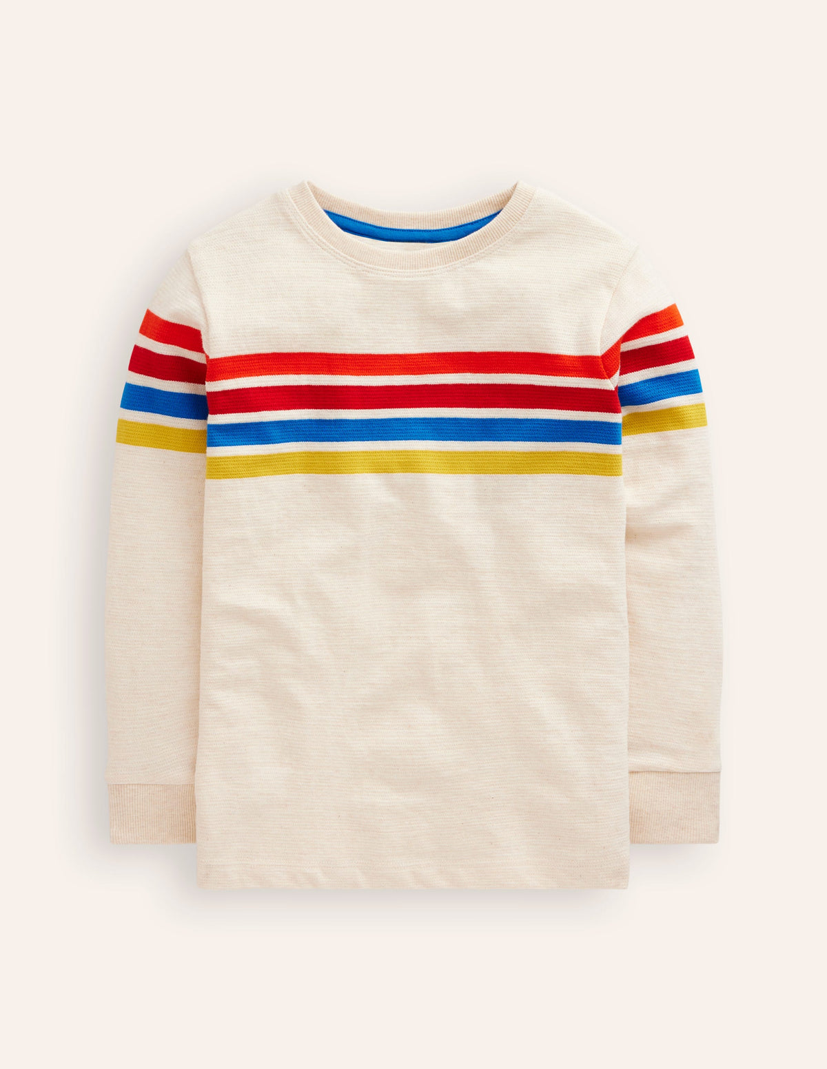 Texturiertes T-Shirt-Hafer eliert Streifen Brust - Image 1