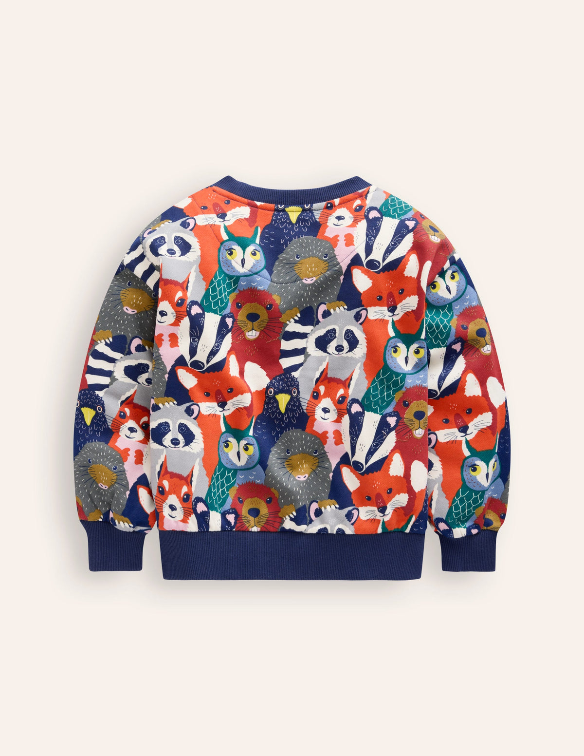 Printed Sweatshirt-Multi Animal Faces-2