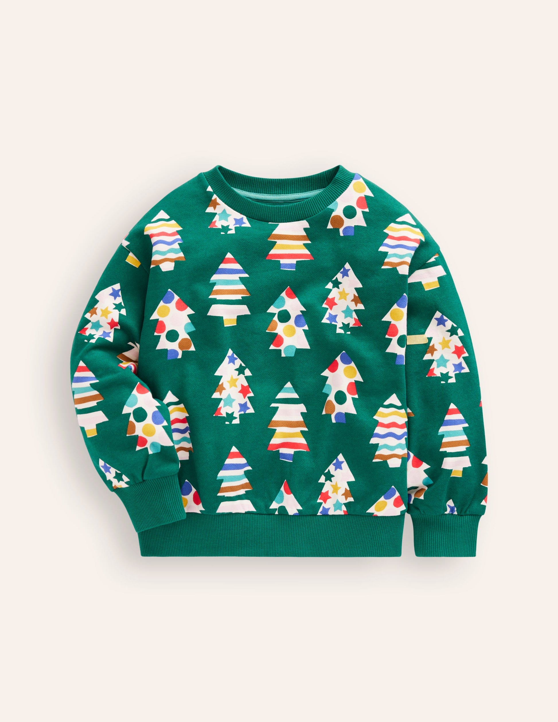 Printed Sweatshirt-Christmas Tree-1