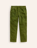 Pantalon à enfiler en velours côtelé-Vert feuille