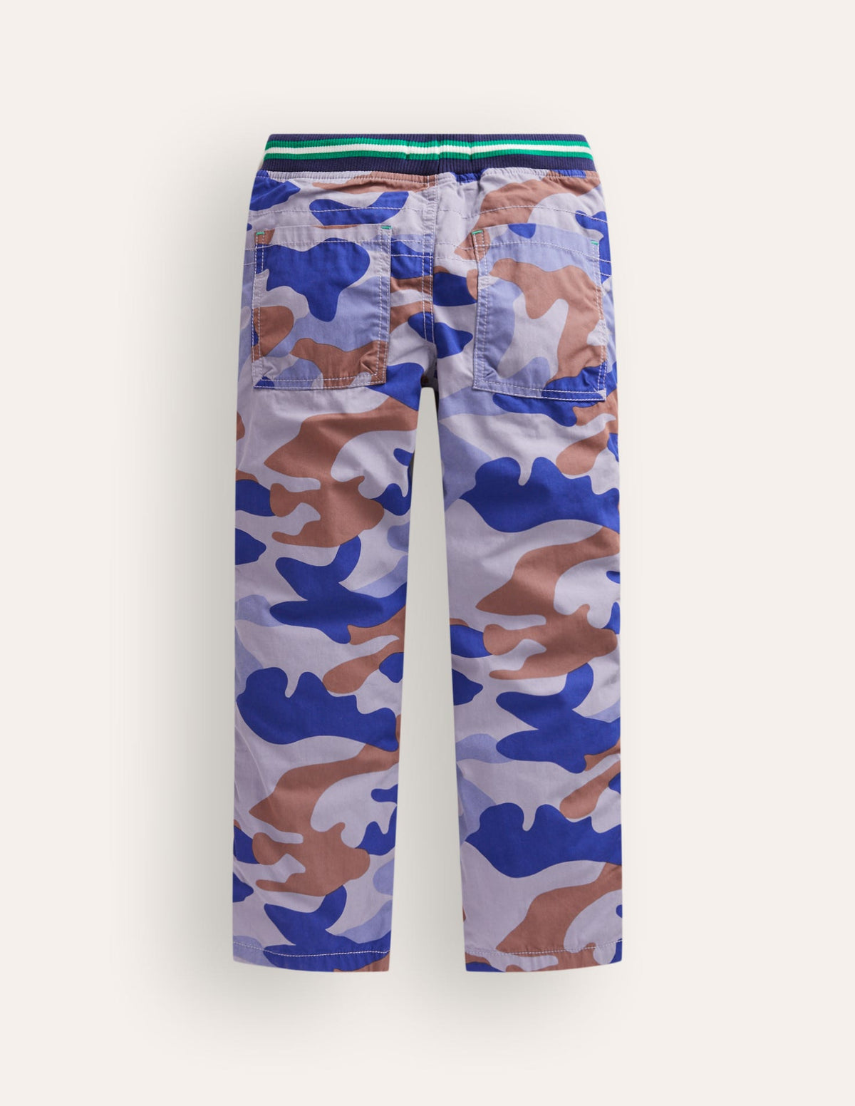 Kuschelige, gefütterte Hose-Blau mit Camouflage-2