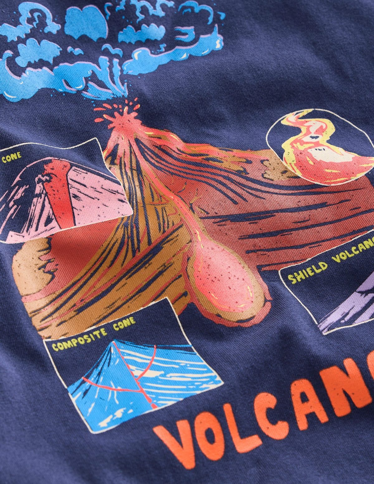 Fun Science Logo T-shirt-Stormy Blue Volcanoes - Image 3