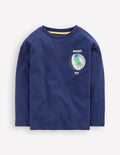 Fun Science Logo T-shirt-College Navy Planets