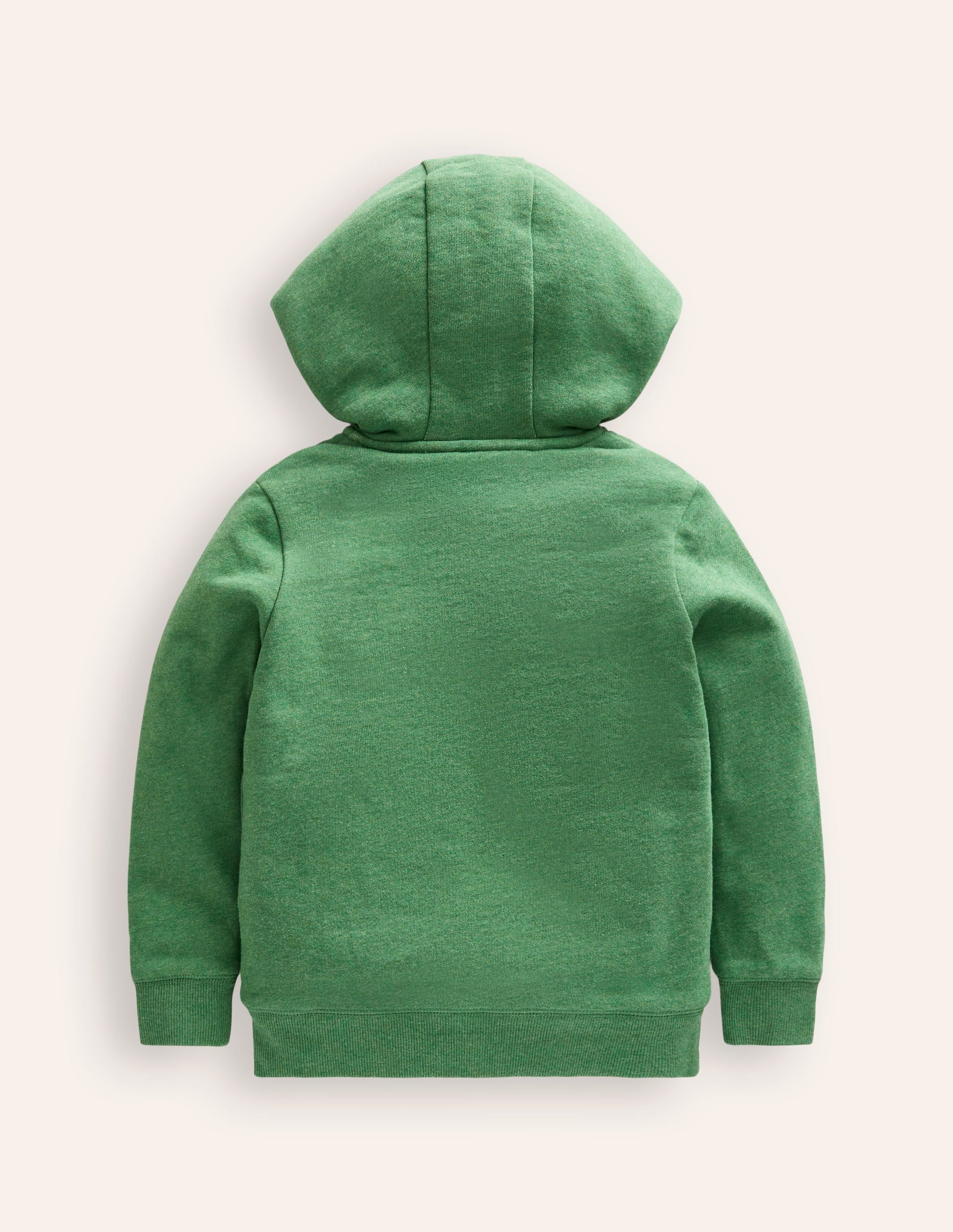 Kapuzenpullover mit Zottelfutter-Grün Meliert - Image 2