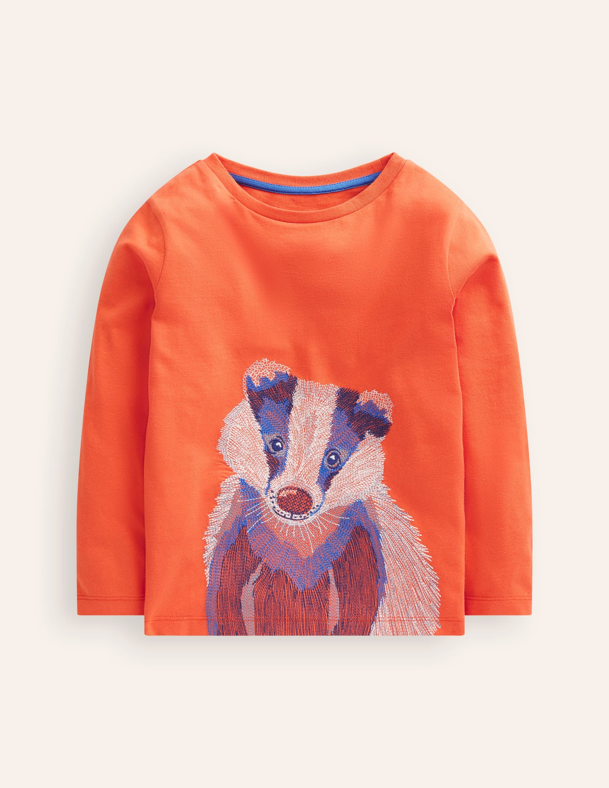 T-Shirt mit Superstitch-Design-Terrakotta-Orange Dachs - Image 4