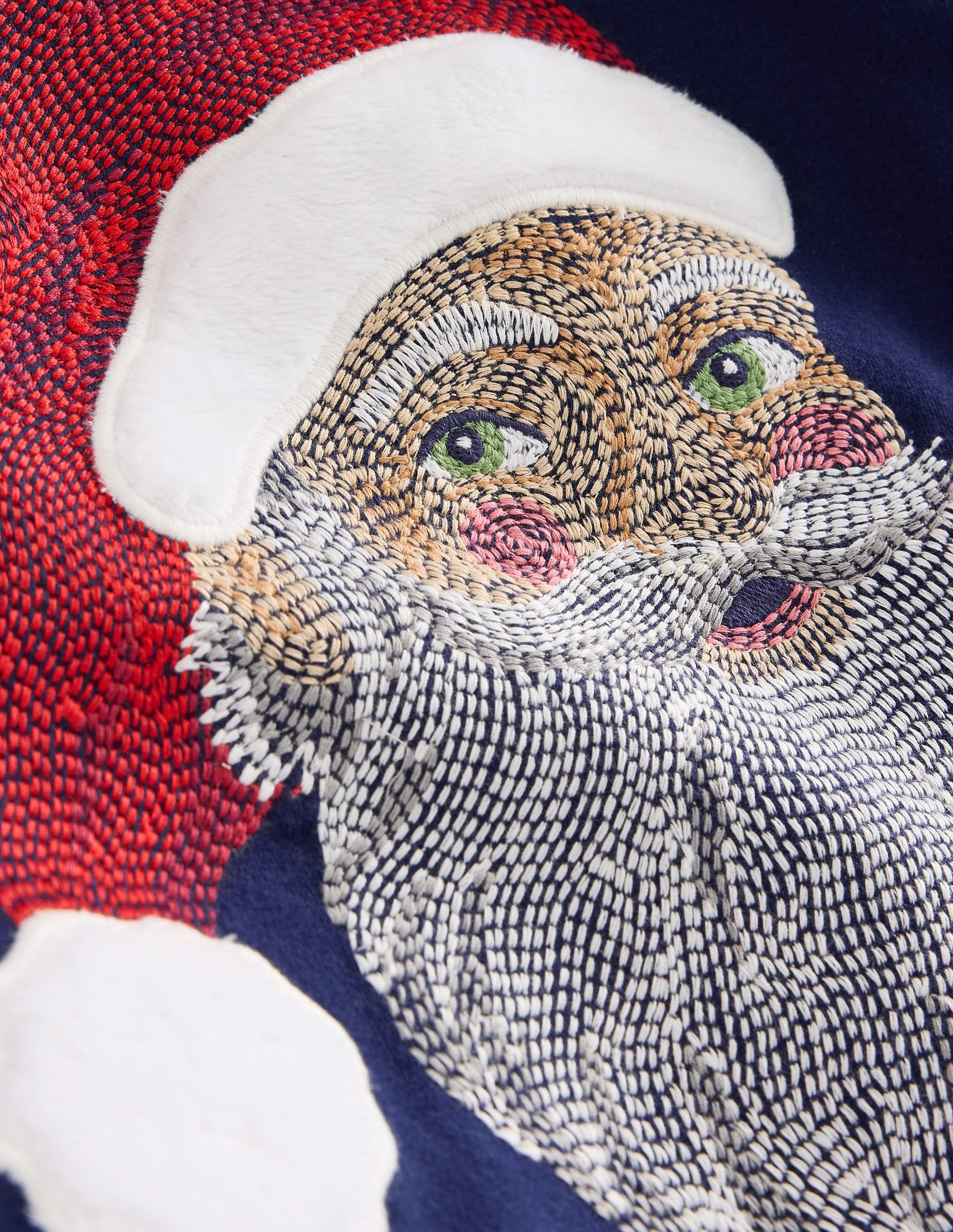 T-Shirt mit Superstitch-Design-Schuluniform-Navy, Weihnachtsmann-3