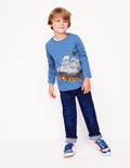 T-Shirt mit Superstitch-Design-Blauhäher Piratenschiff
