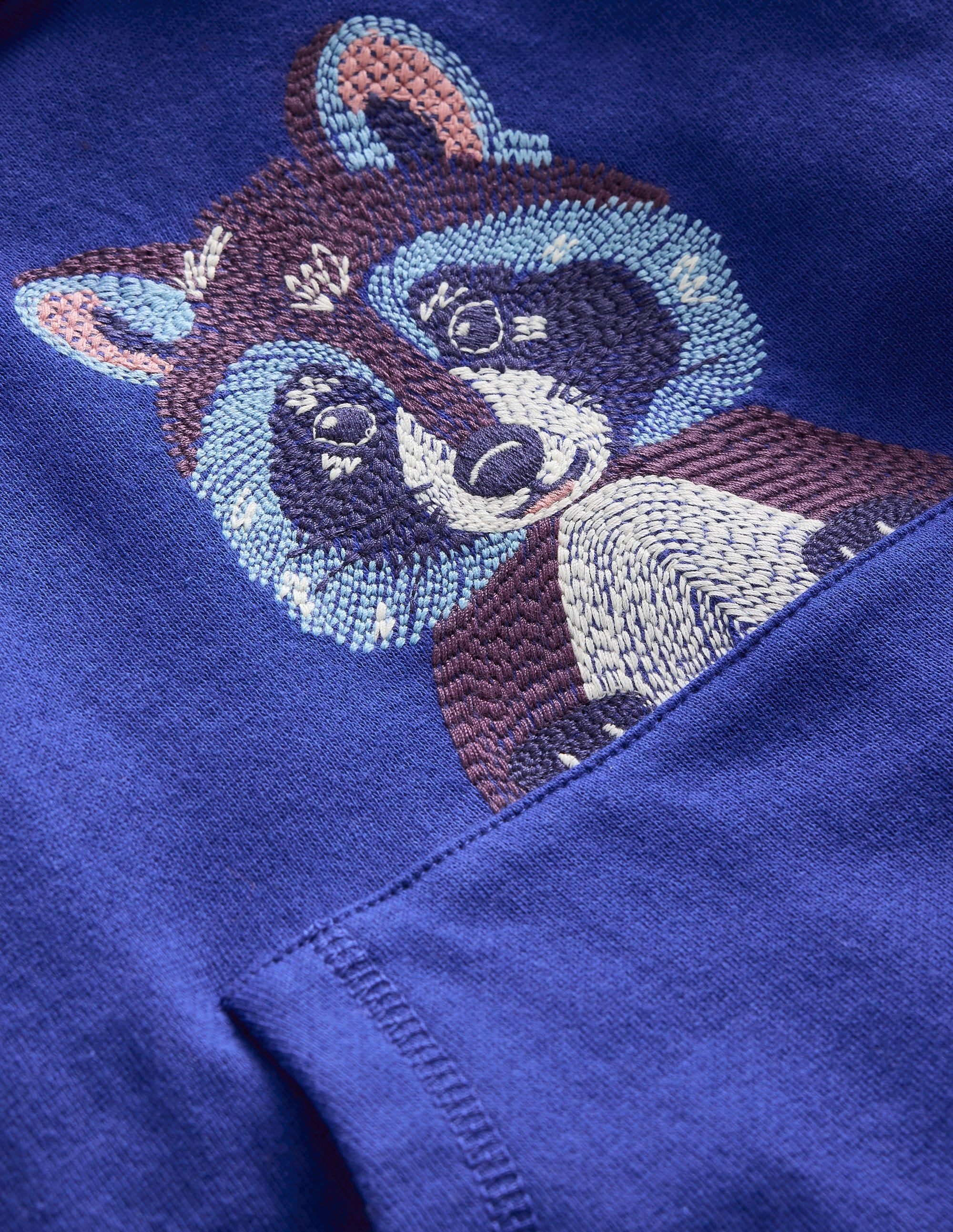 Sweat à capuche avec super surpiqûres-Raton laveur bleu brillant - Image 3