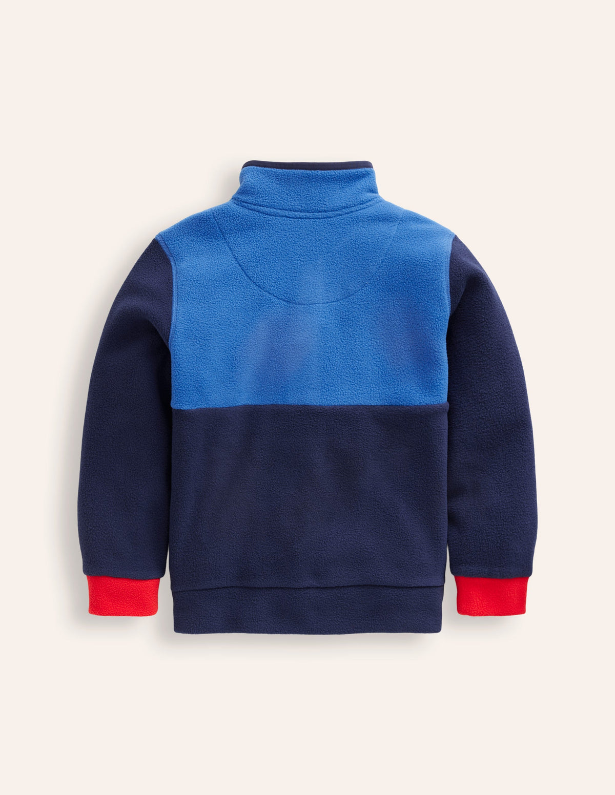 Kuscheliger Fleecepullover-College Marineblau Blockfarben - Image 2